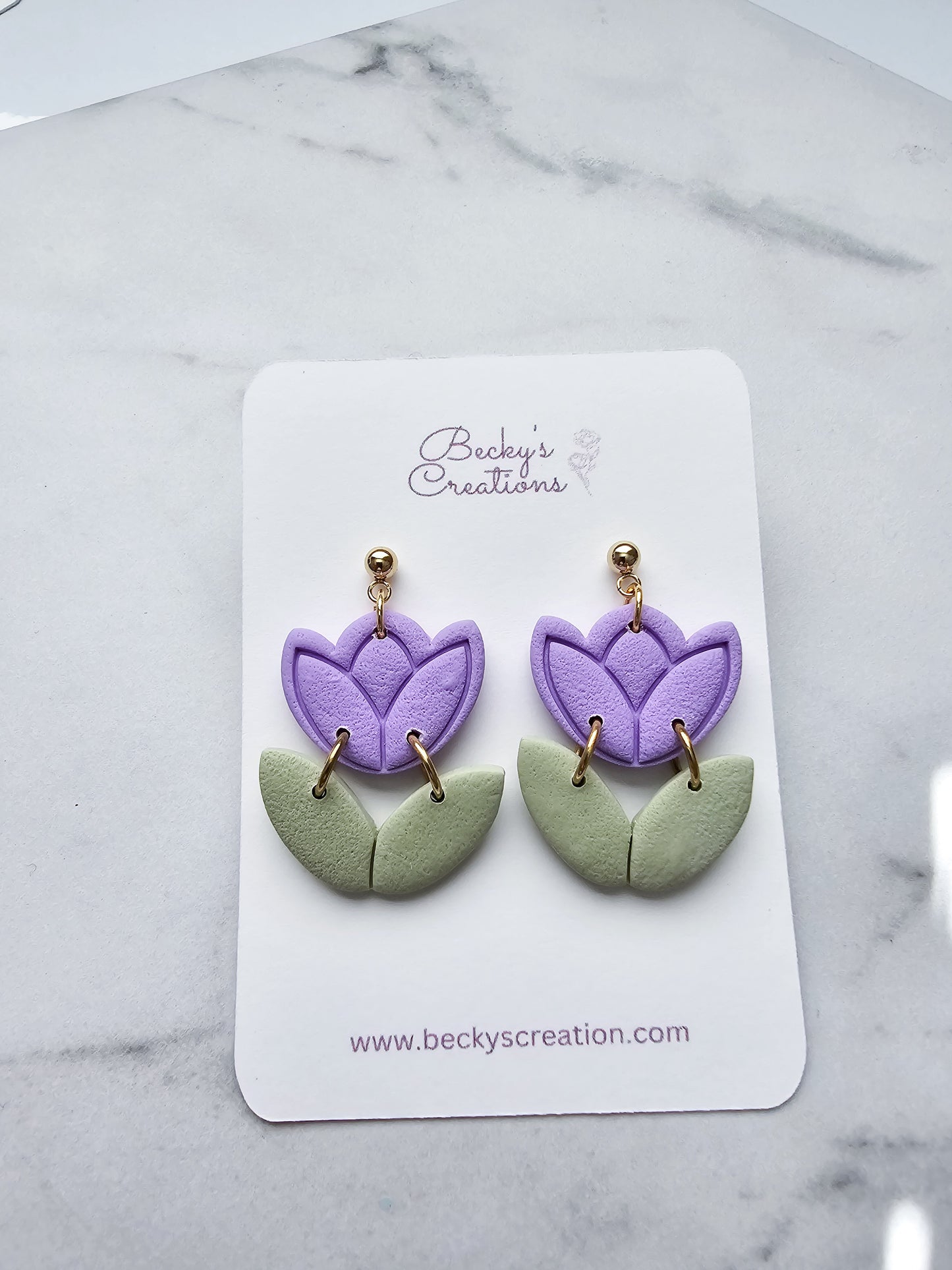 Spring flower earrings