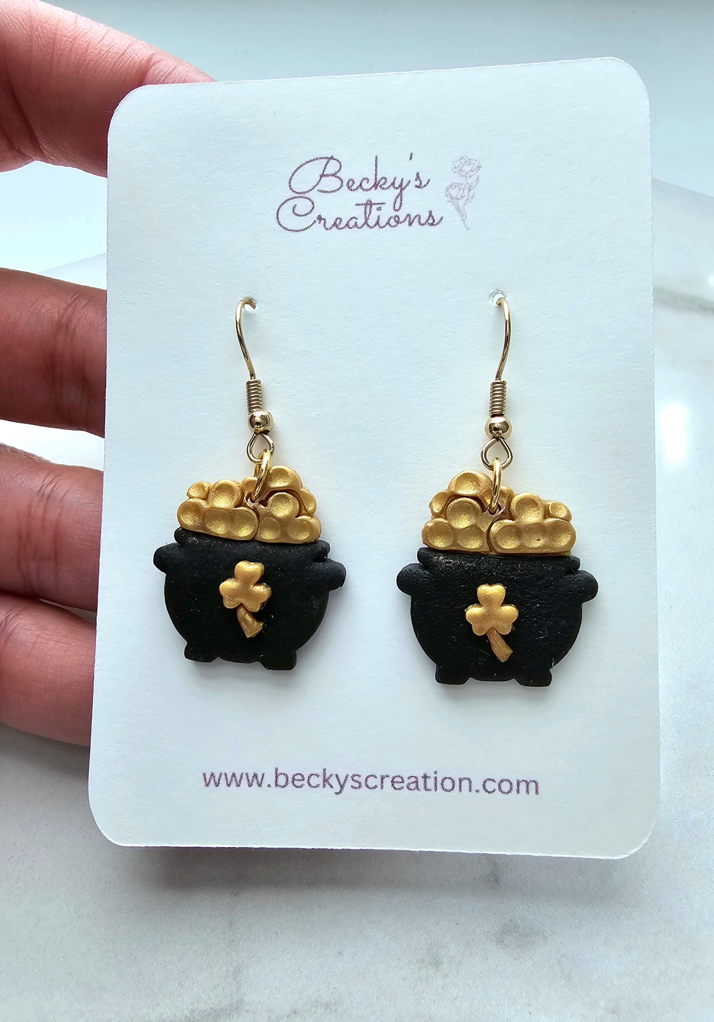 Pot of gold earrings