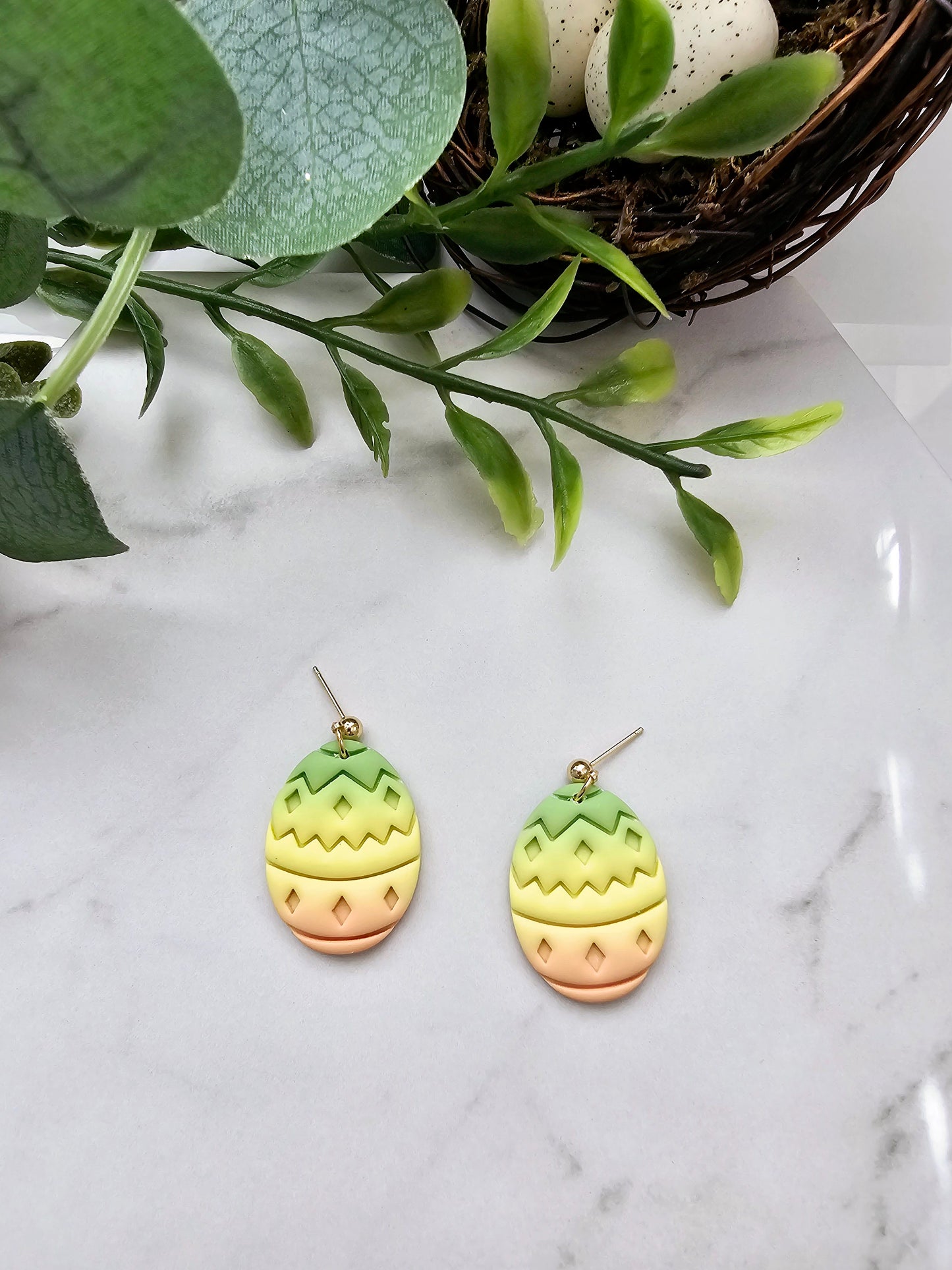 Colorful easter egg earrings