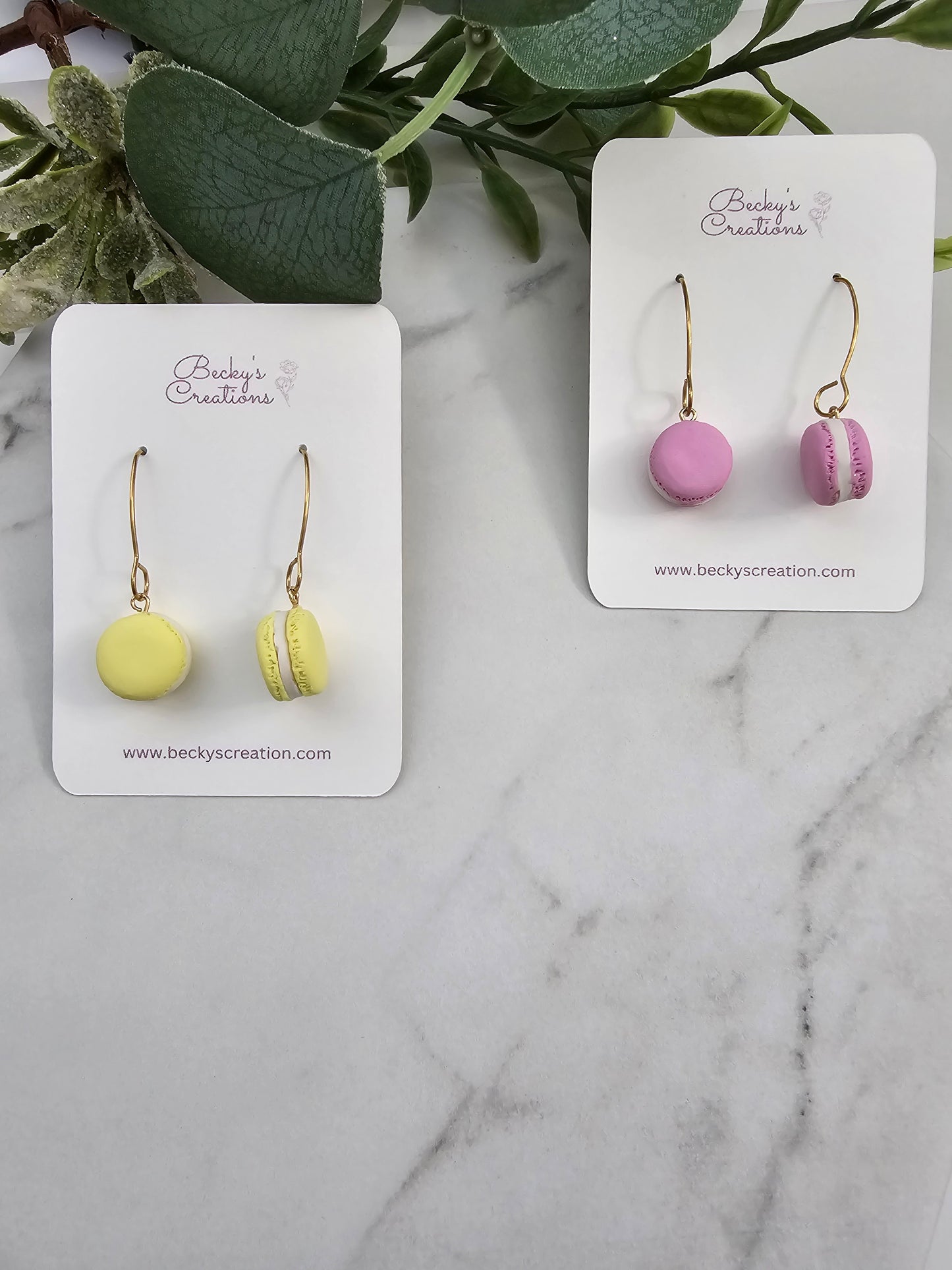 Macarons dangle earrings