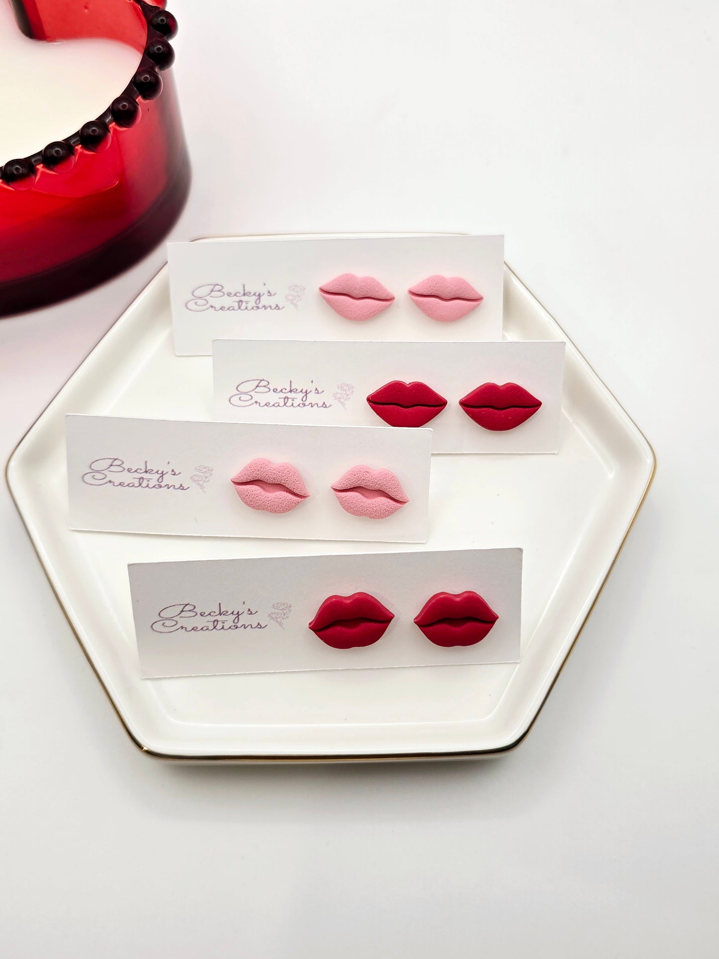 Lip studs earrings