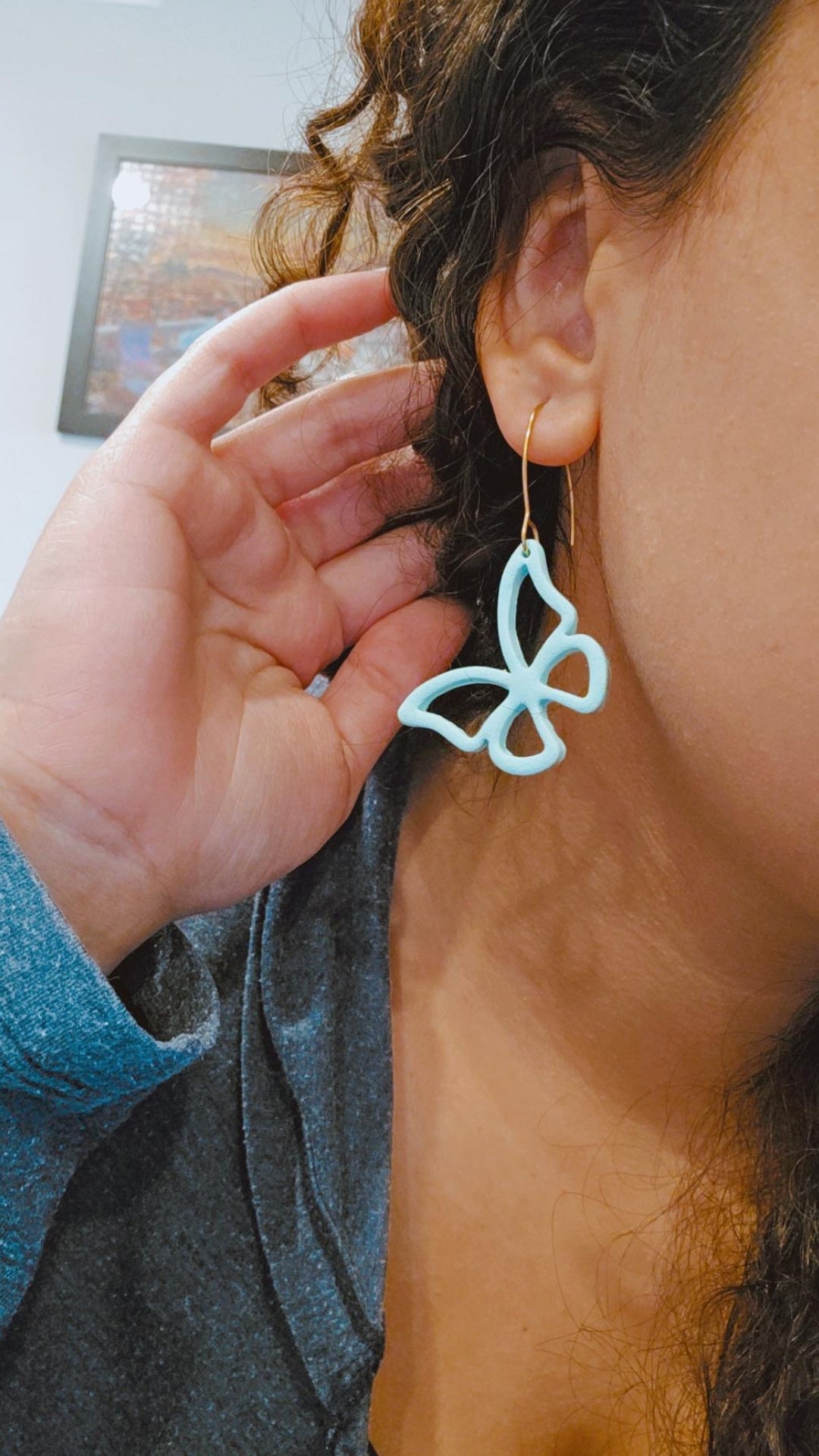 Simple butterfly earrings