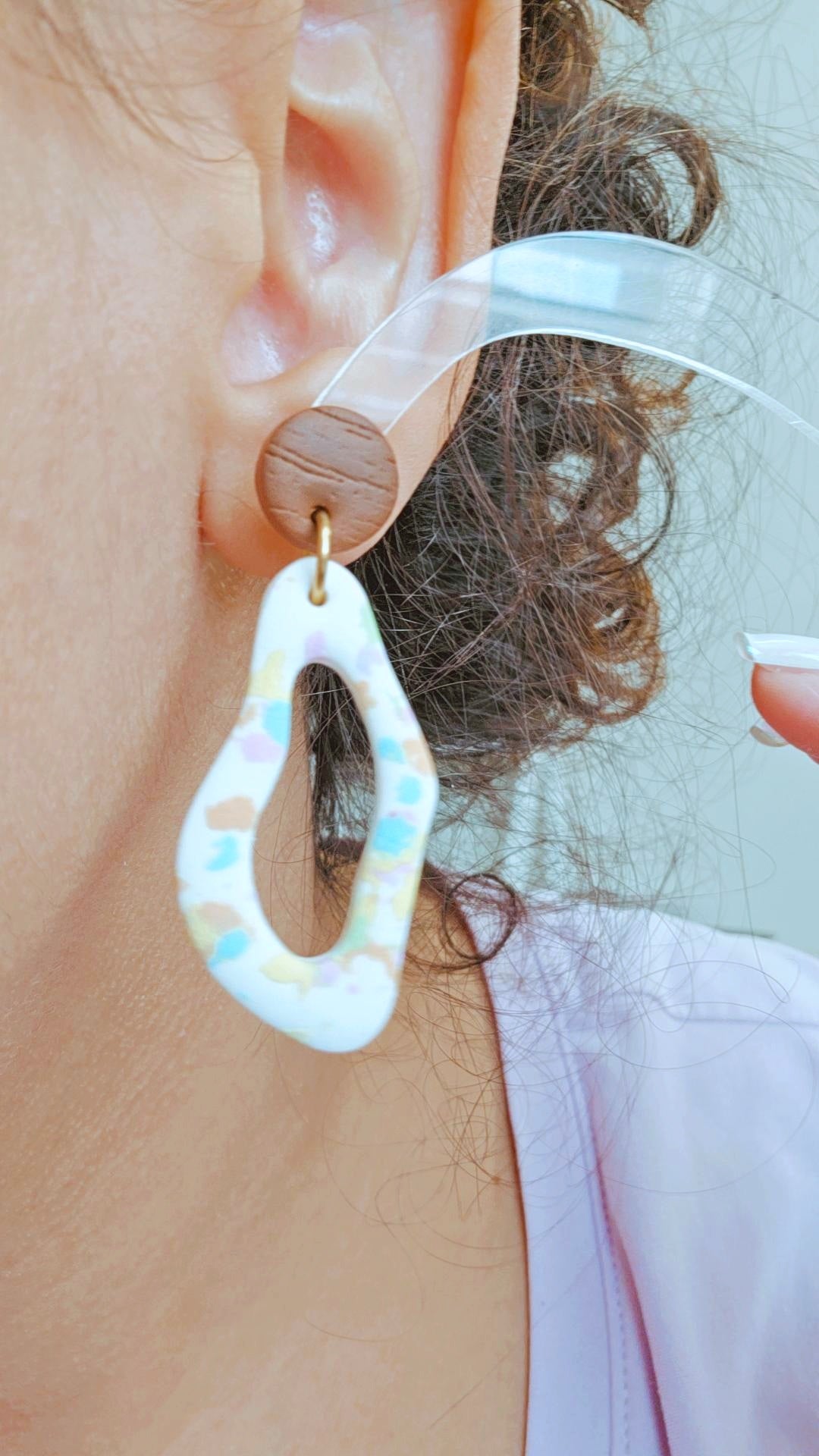 Organic shaped earrings