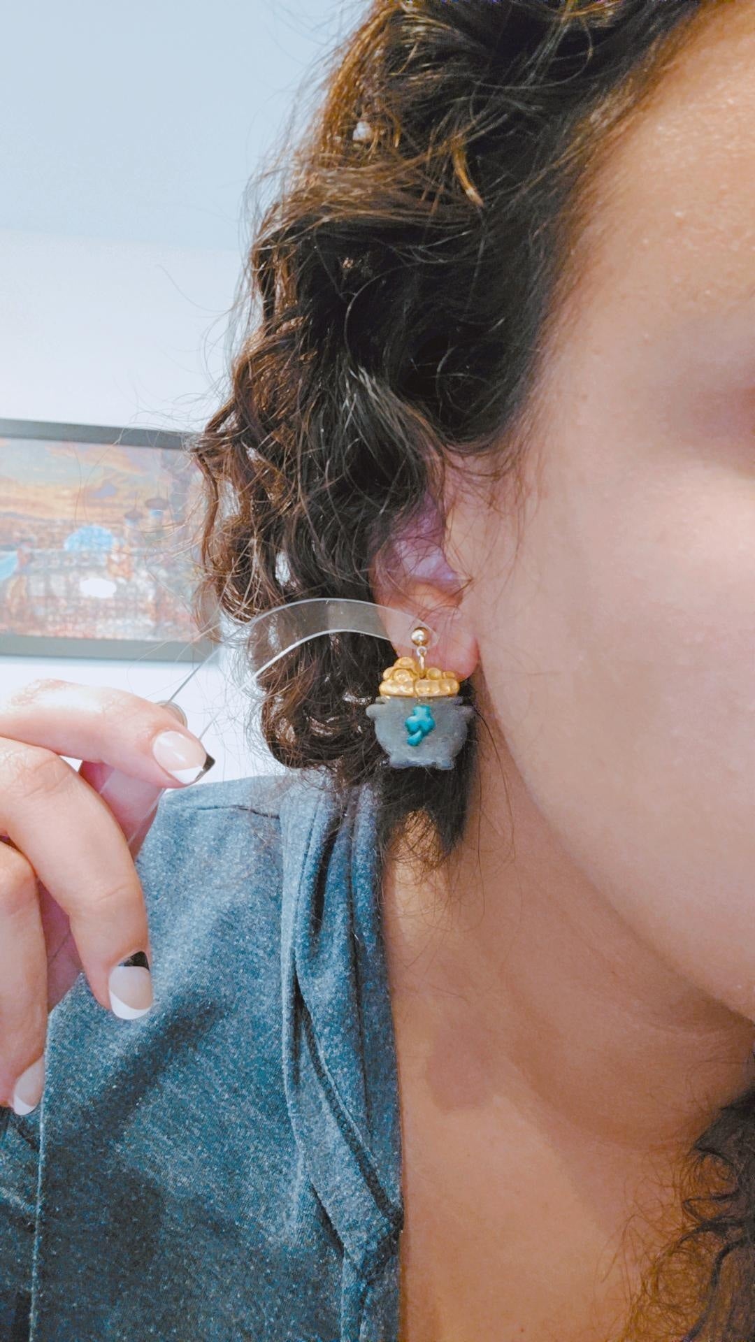 Pot of gold earrings