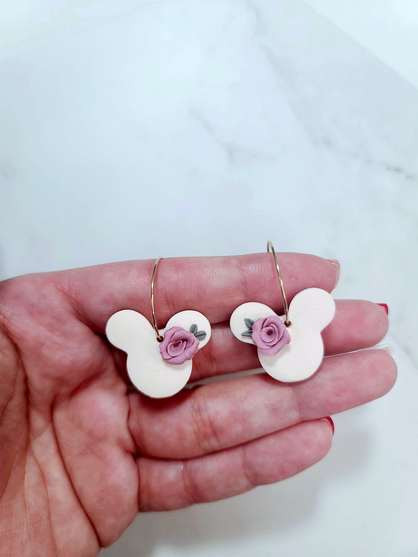 Mouse floral earrings