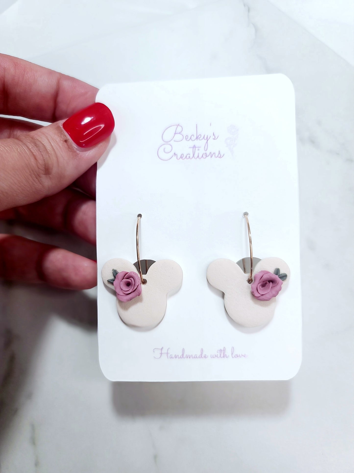 Mouse floral earrings
