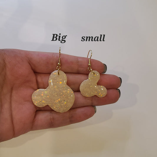 Mickey Shaped Opal Earring