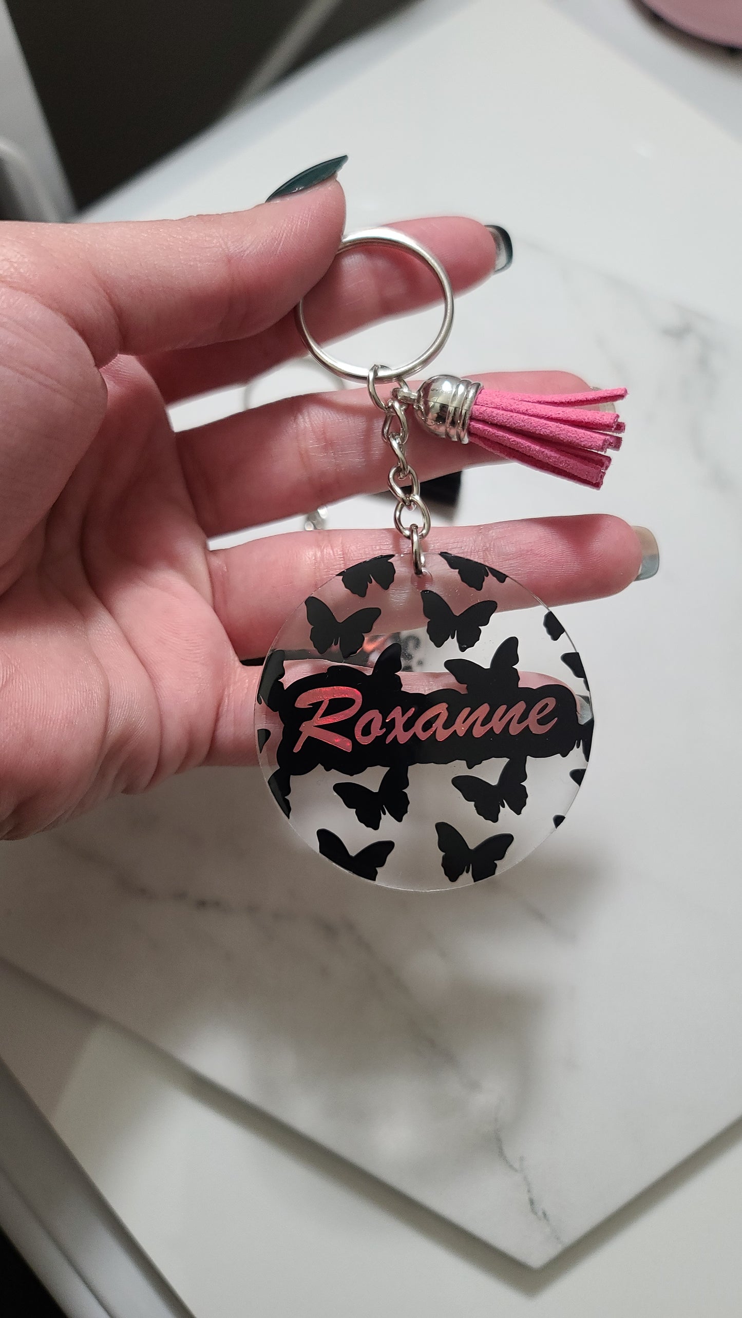 Personalized Butterfly Keychain