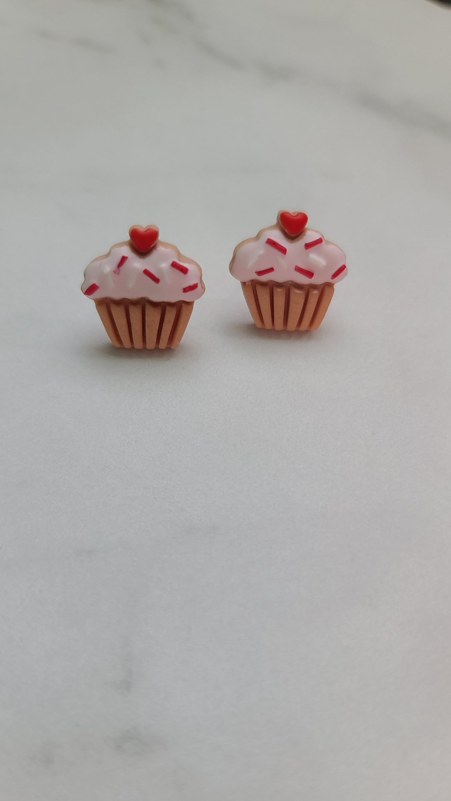 Valentines Cupcake studs earrings