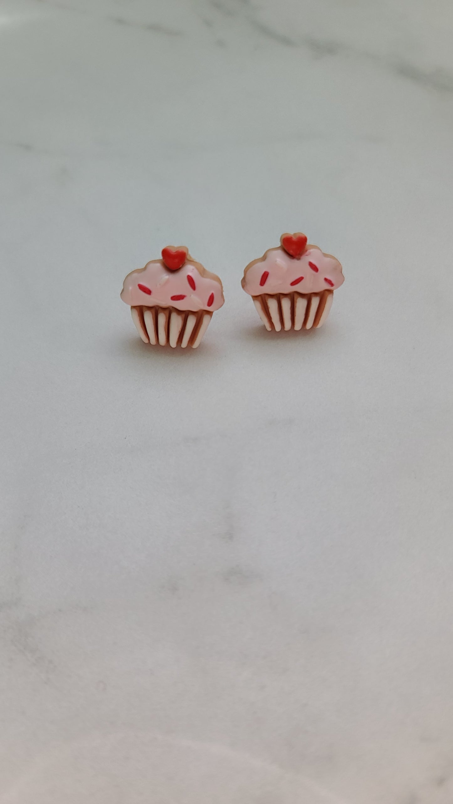 Valentines Cupcake studs earrings