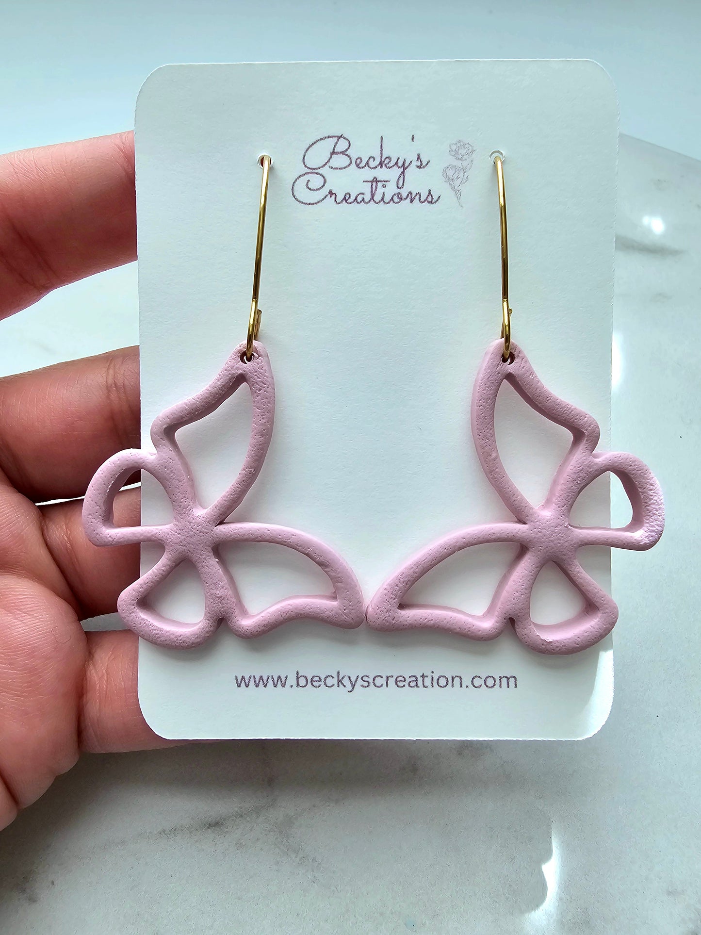 Simple butterfly earrings