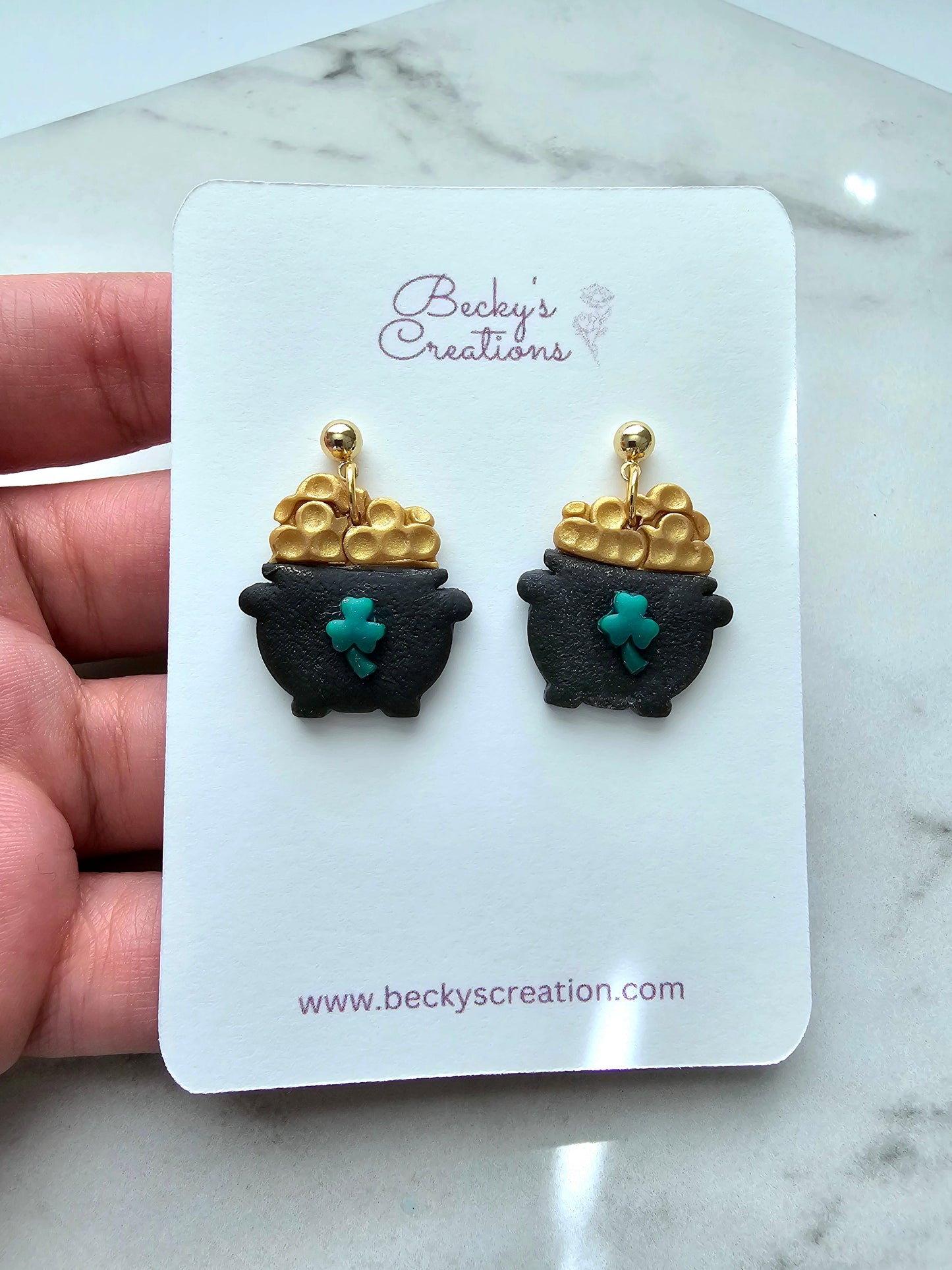 Pot of gold earrings