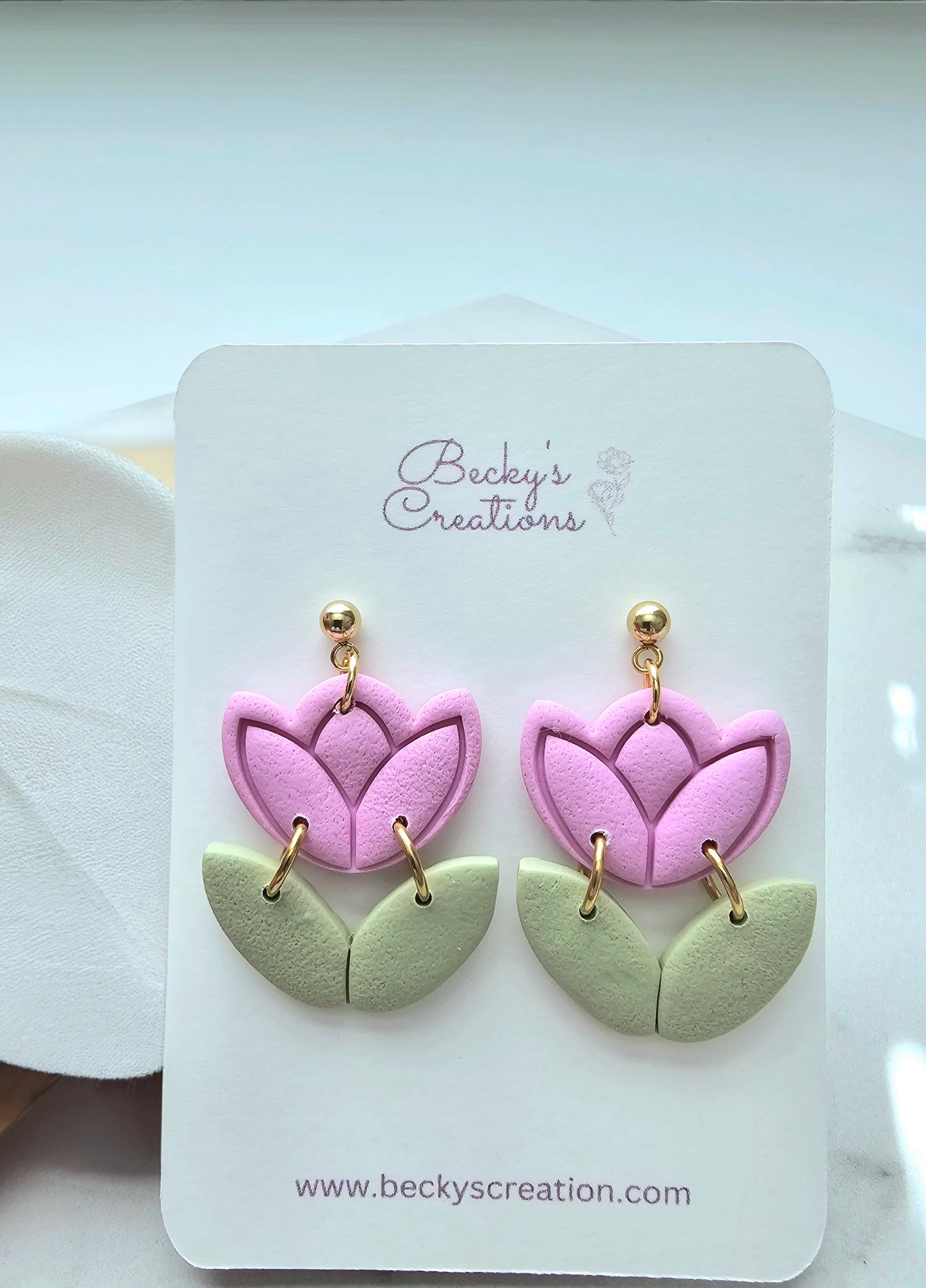 Spring flower earrings