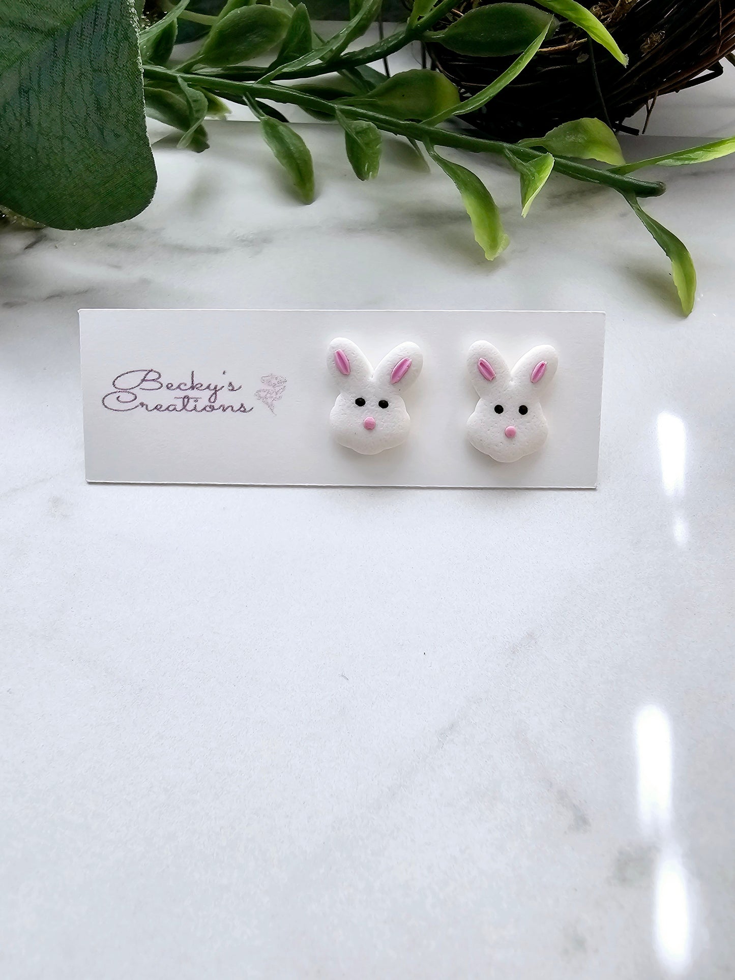 Bunny stud earrings