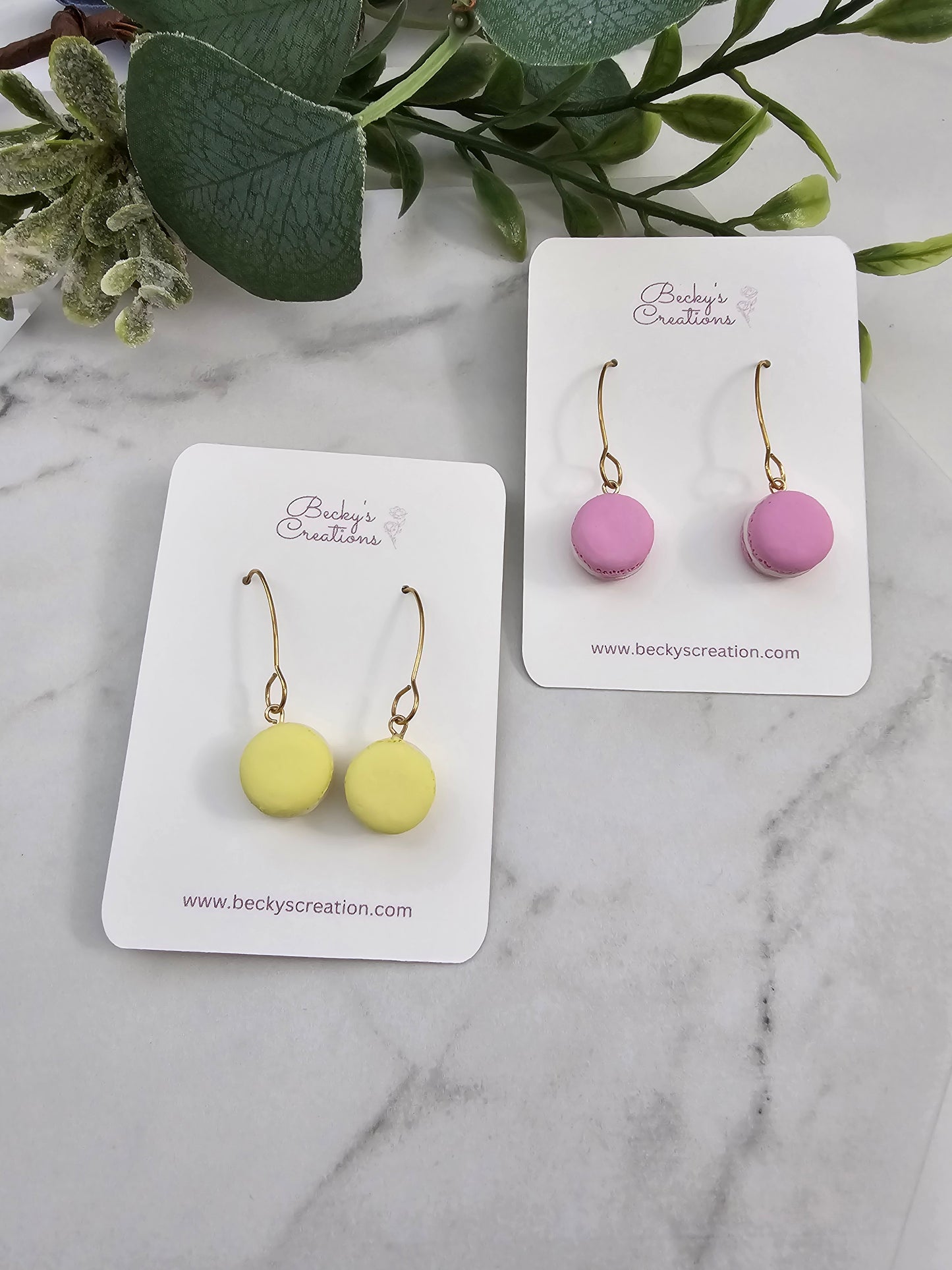 Macarons dangle earrings