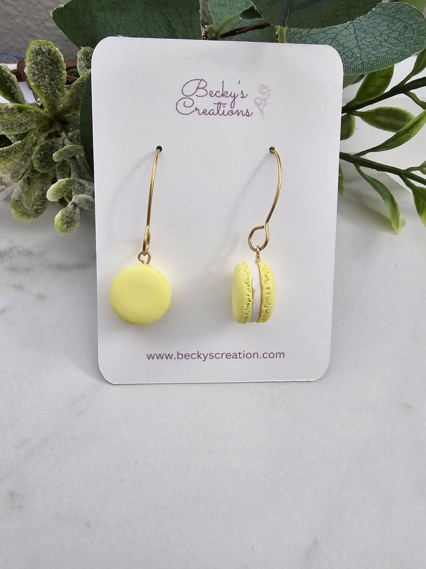 Macarons dangle earrings