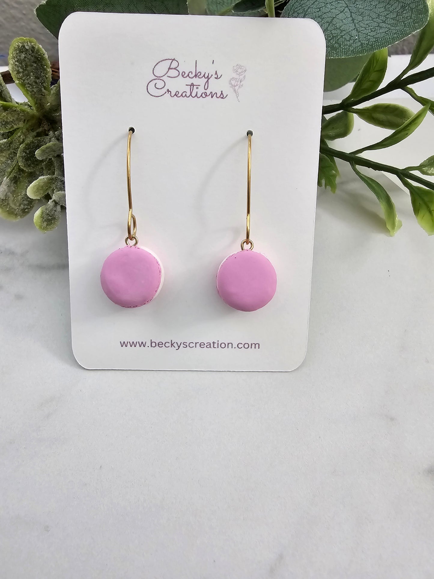 Macarons dangle earrings