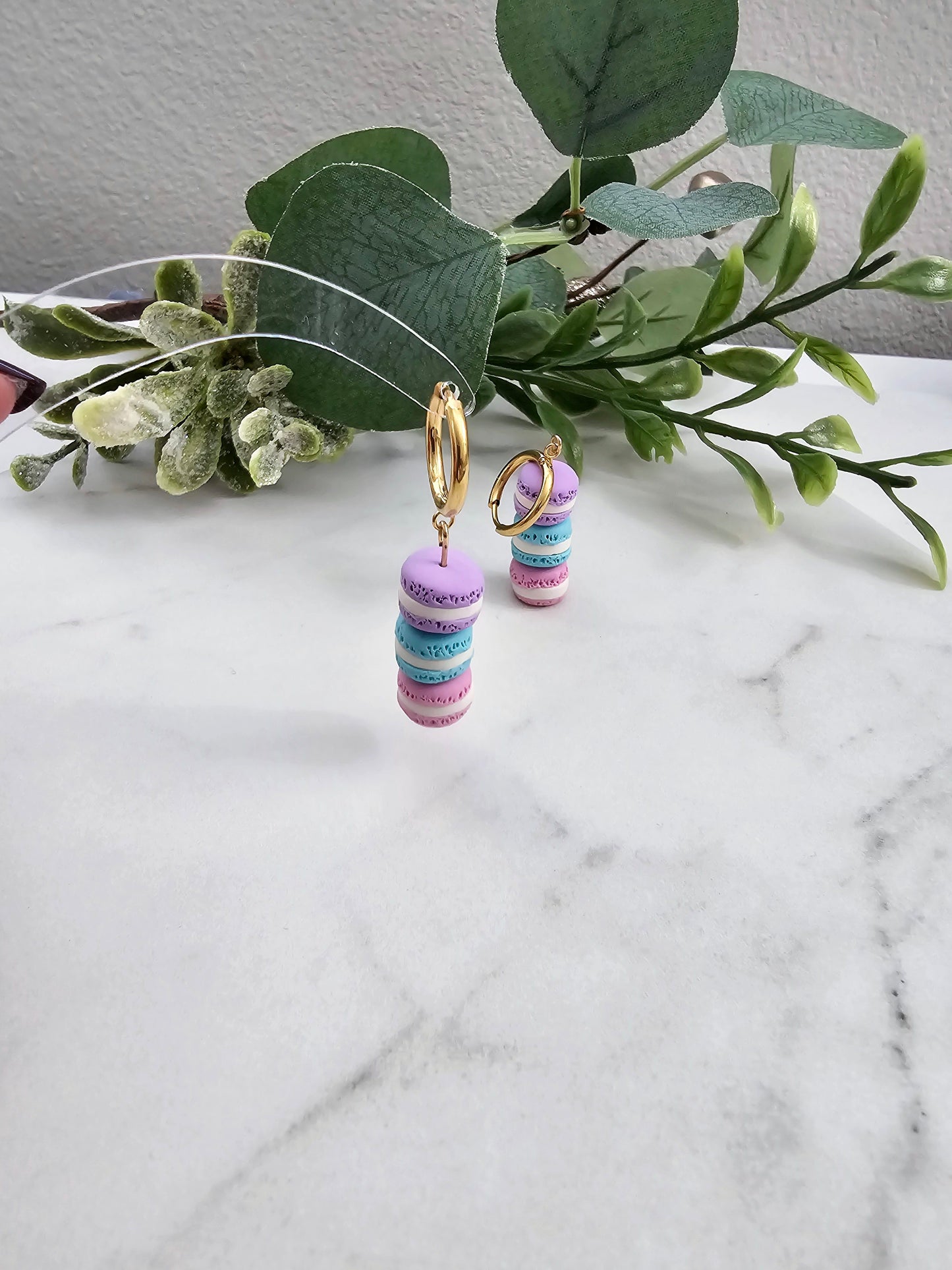 Stacked macarons earrings