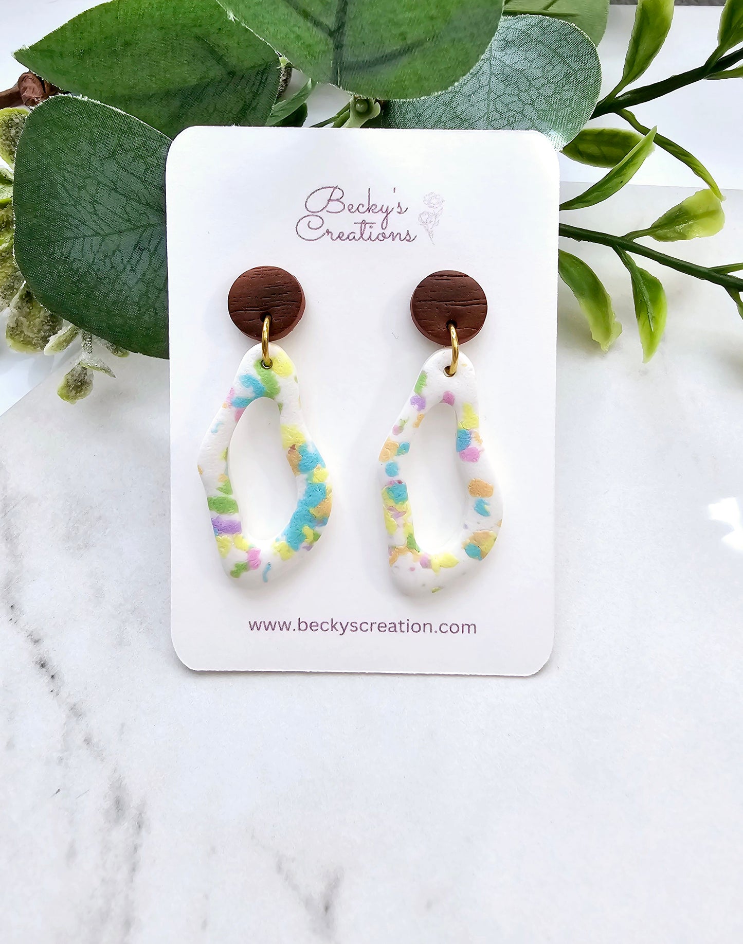 Organic shaped earrings