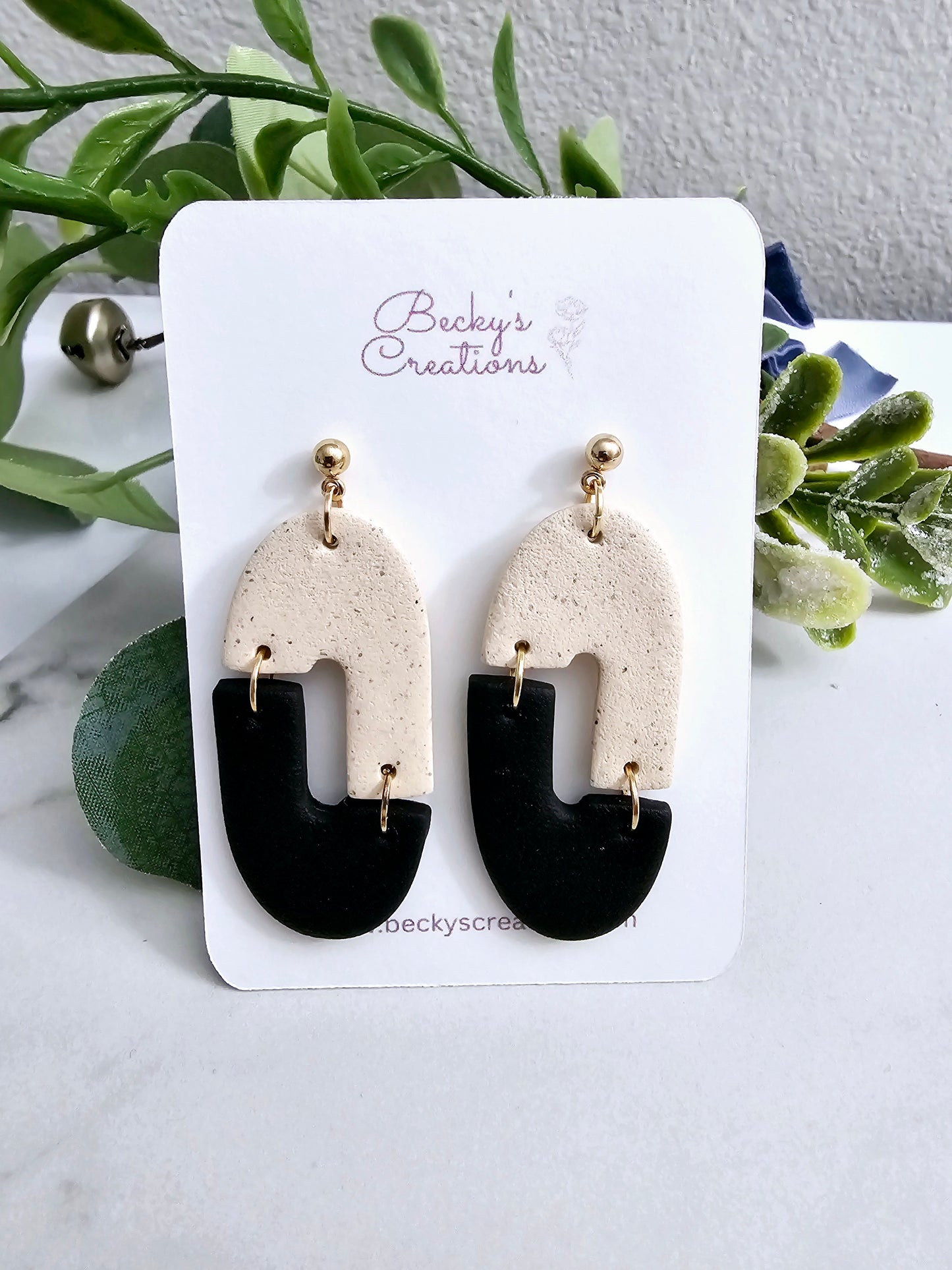 Link Granite earrings