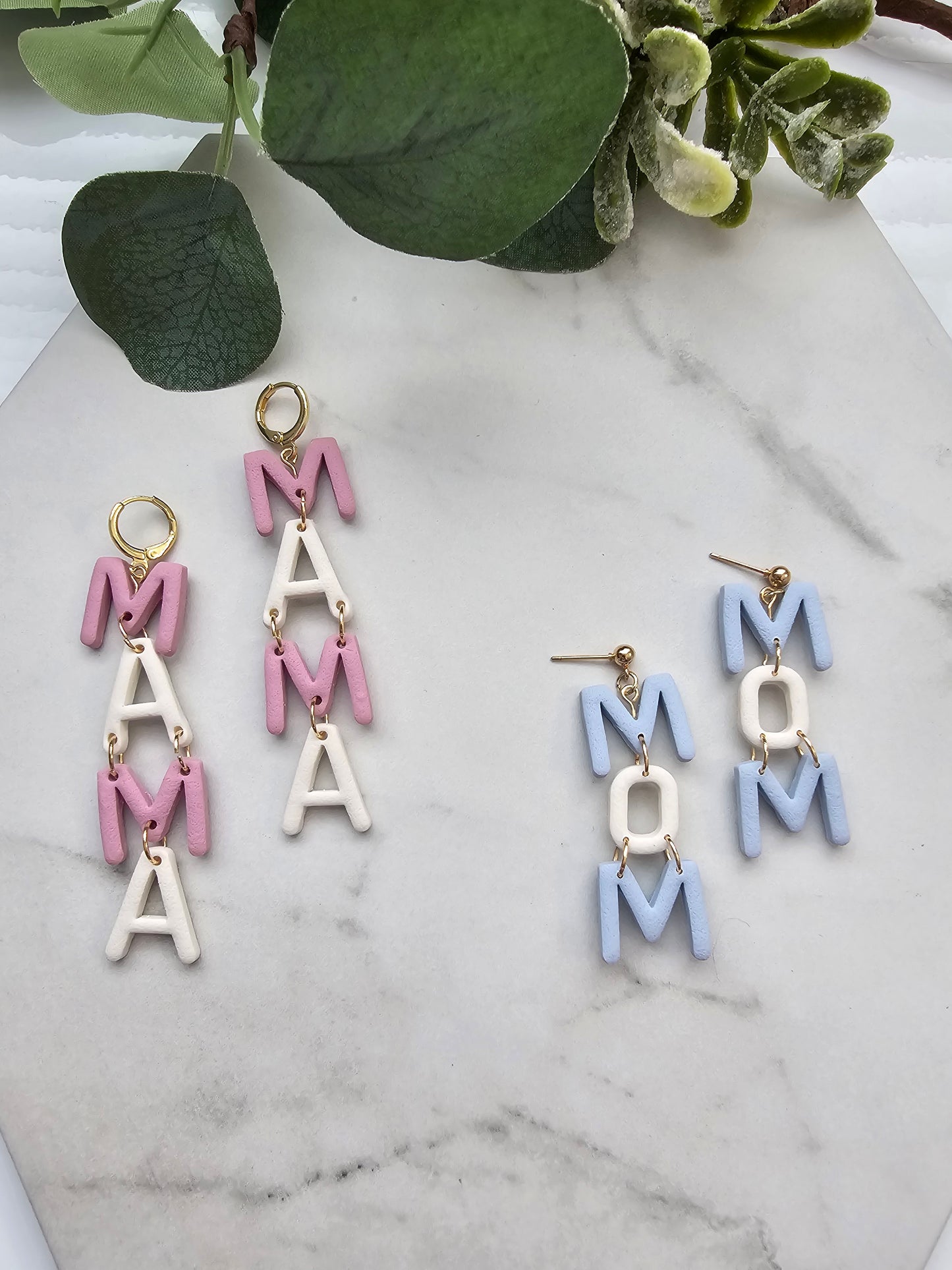 Mom and Mama earrings