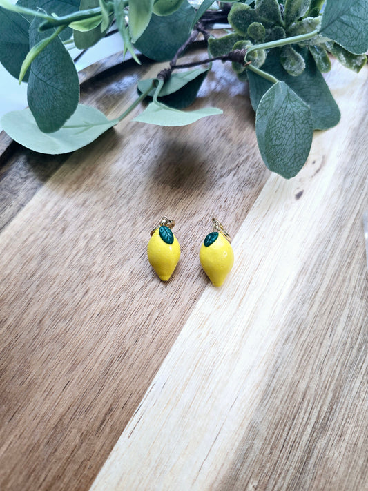 Lemon mini dangle earrings