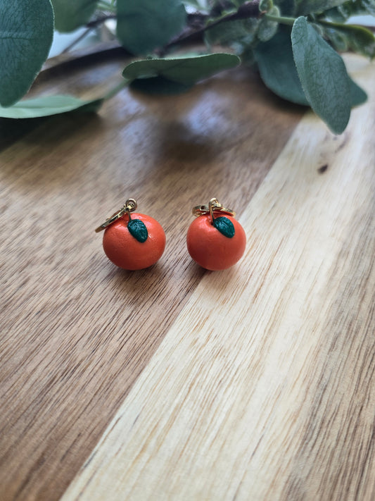Orange mini dangle earrings