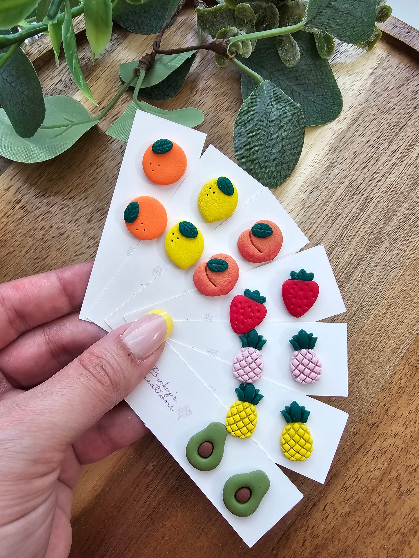 Fruit Salad dangle earrings