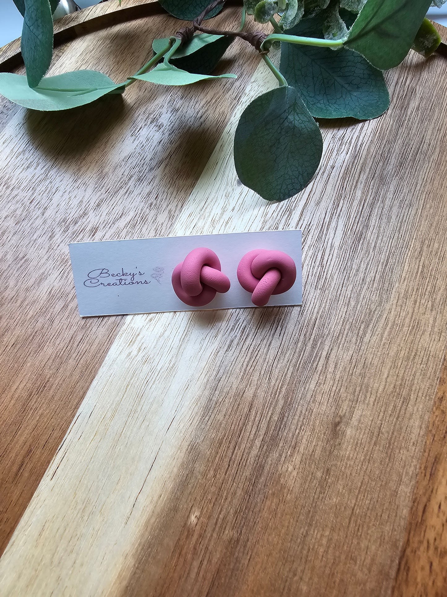 Large Knotted stud earrings