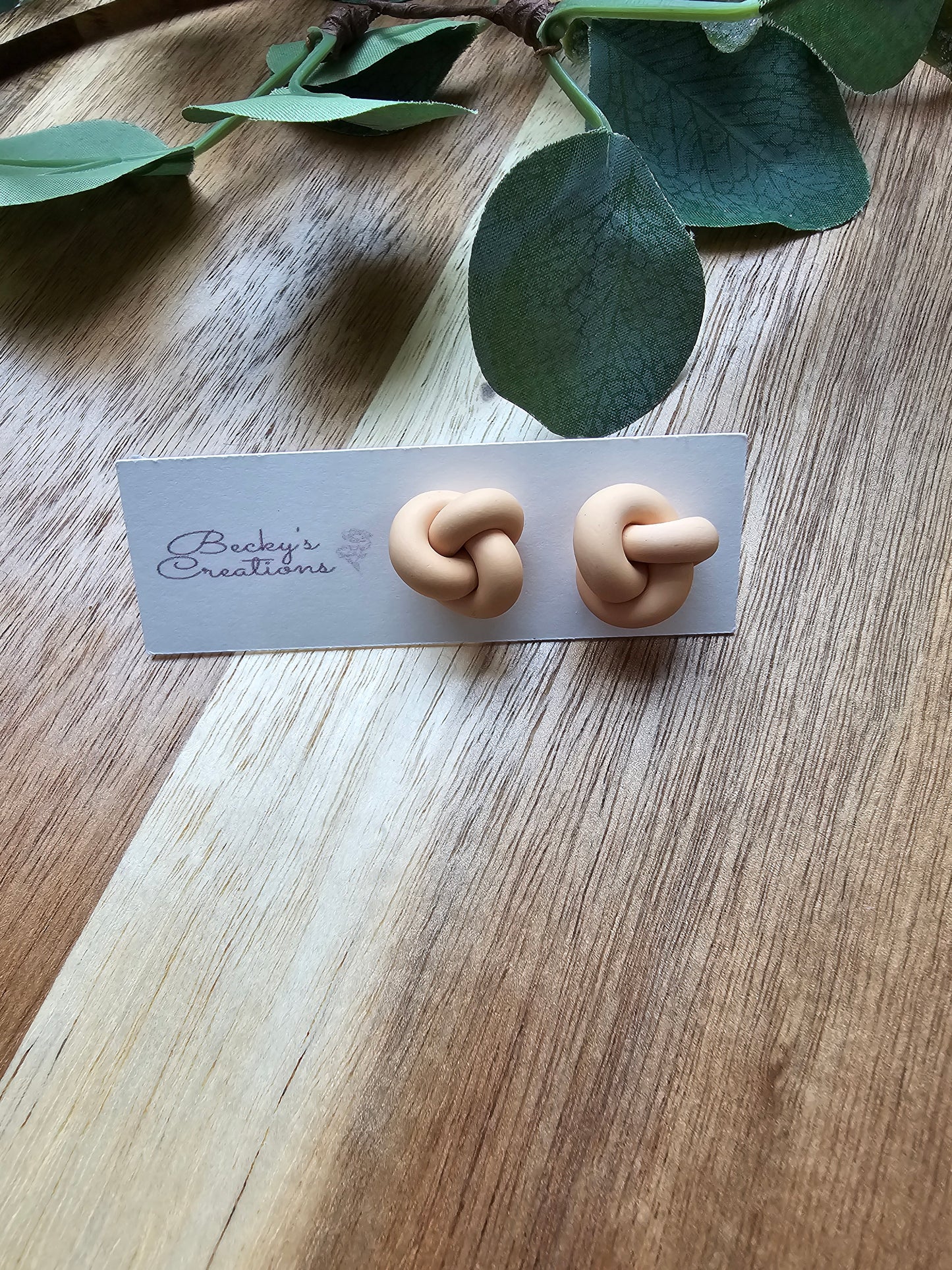 Large Knotted stud earrings