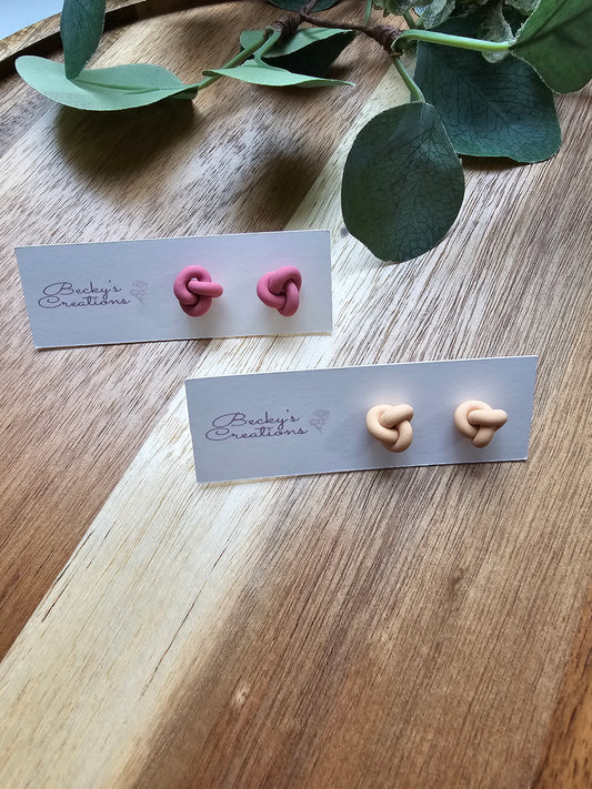Mini Knotted stud earrings