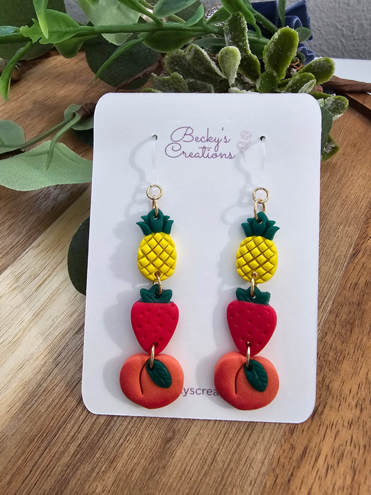 Fruit Salad dangle earrings