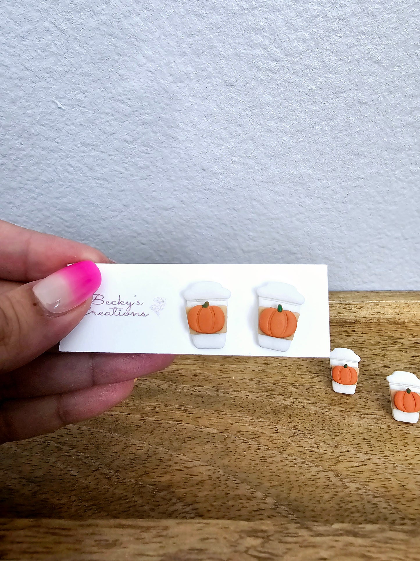 Pumpkin spice Latte studs