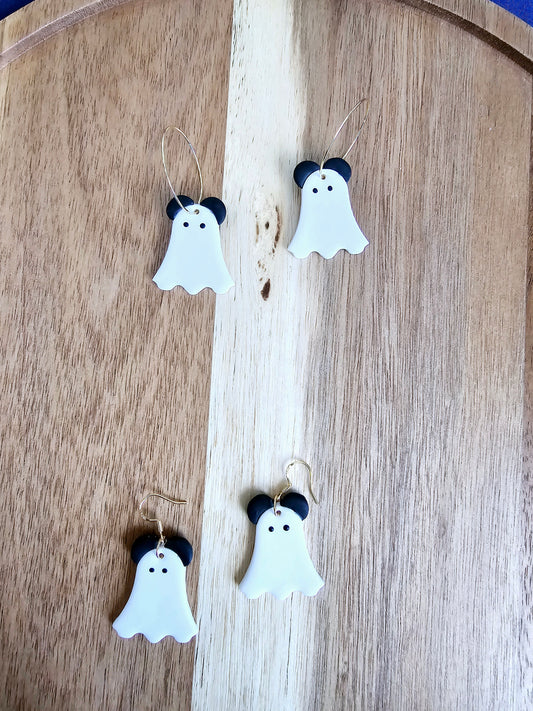 Ghost mouse earrings