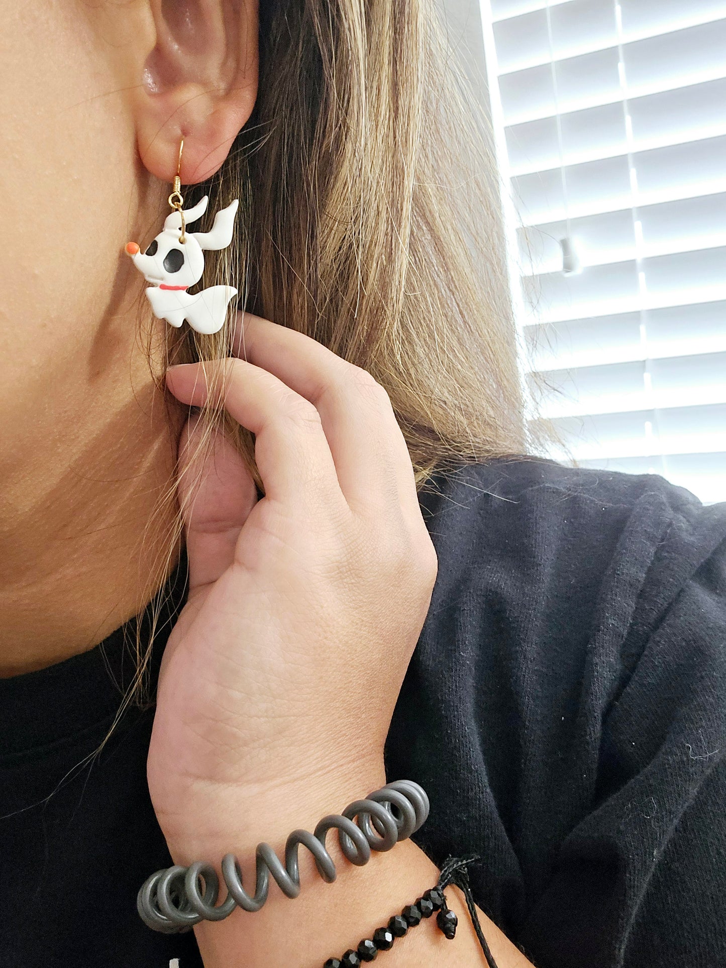 Ghost dog earrings