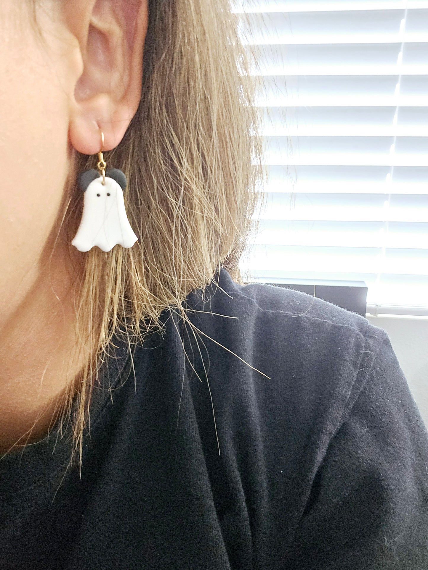 Ghost mouse earrings