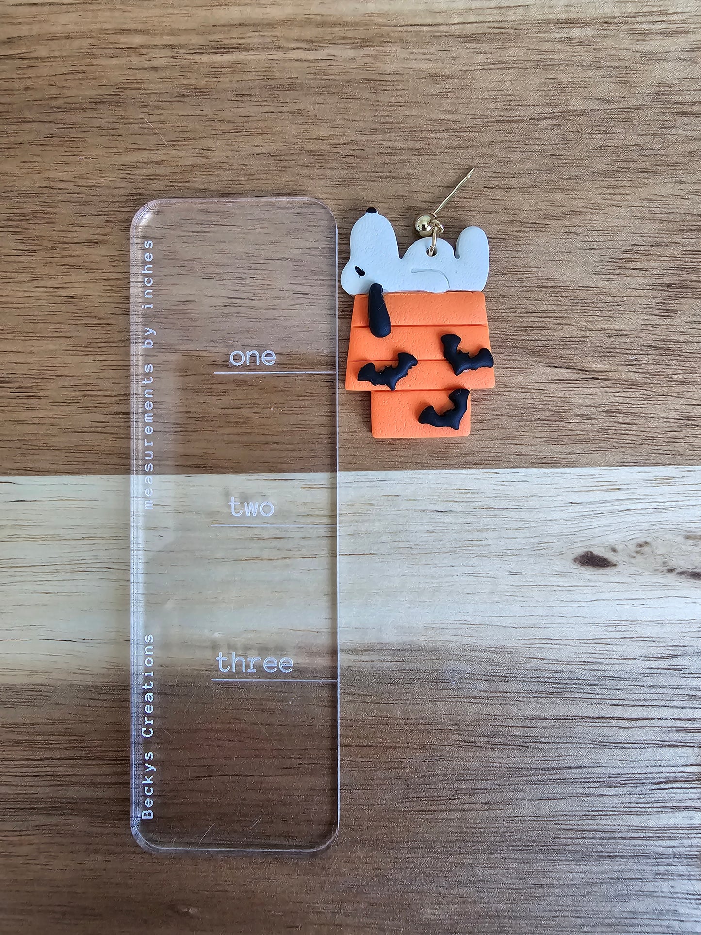 Dog and Halloween house earrings