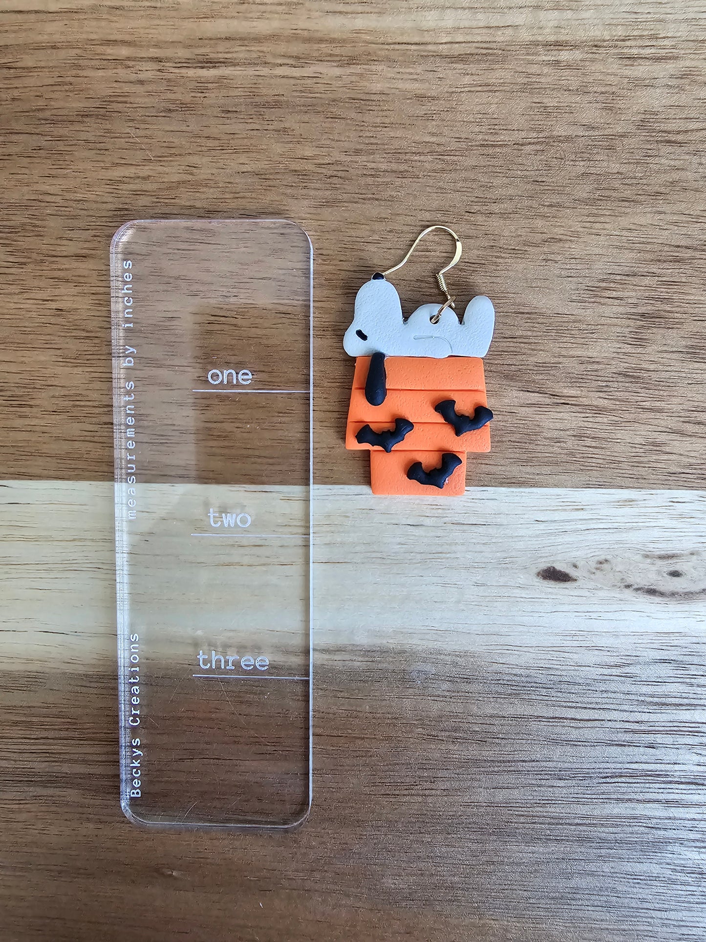 Dog and Halloween house earrings