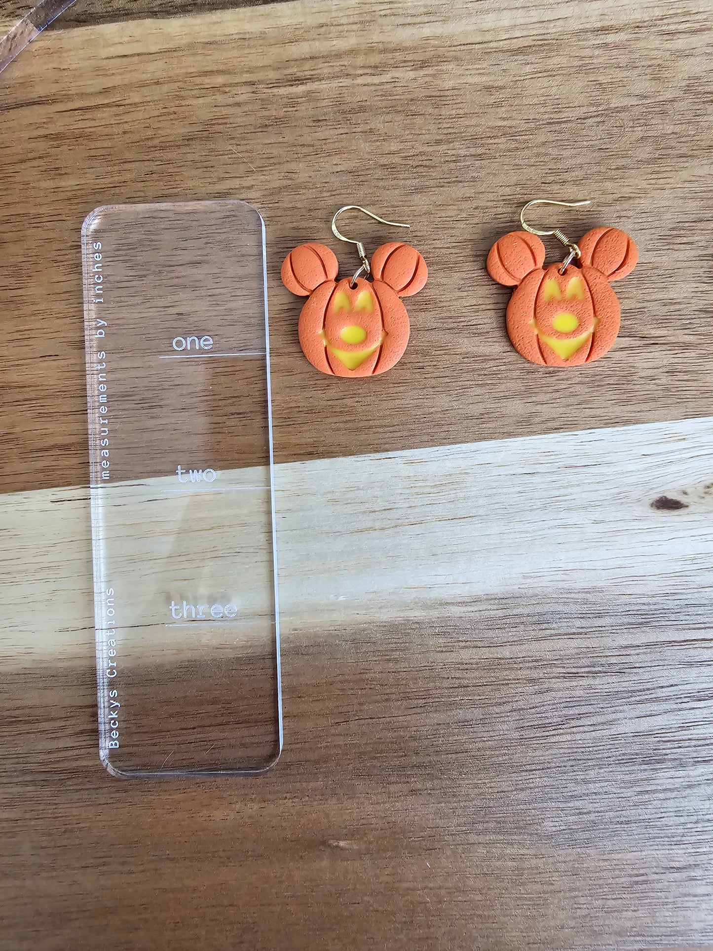 Mouse pumpkin earrings