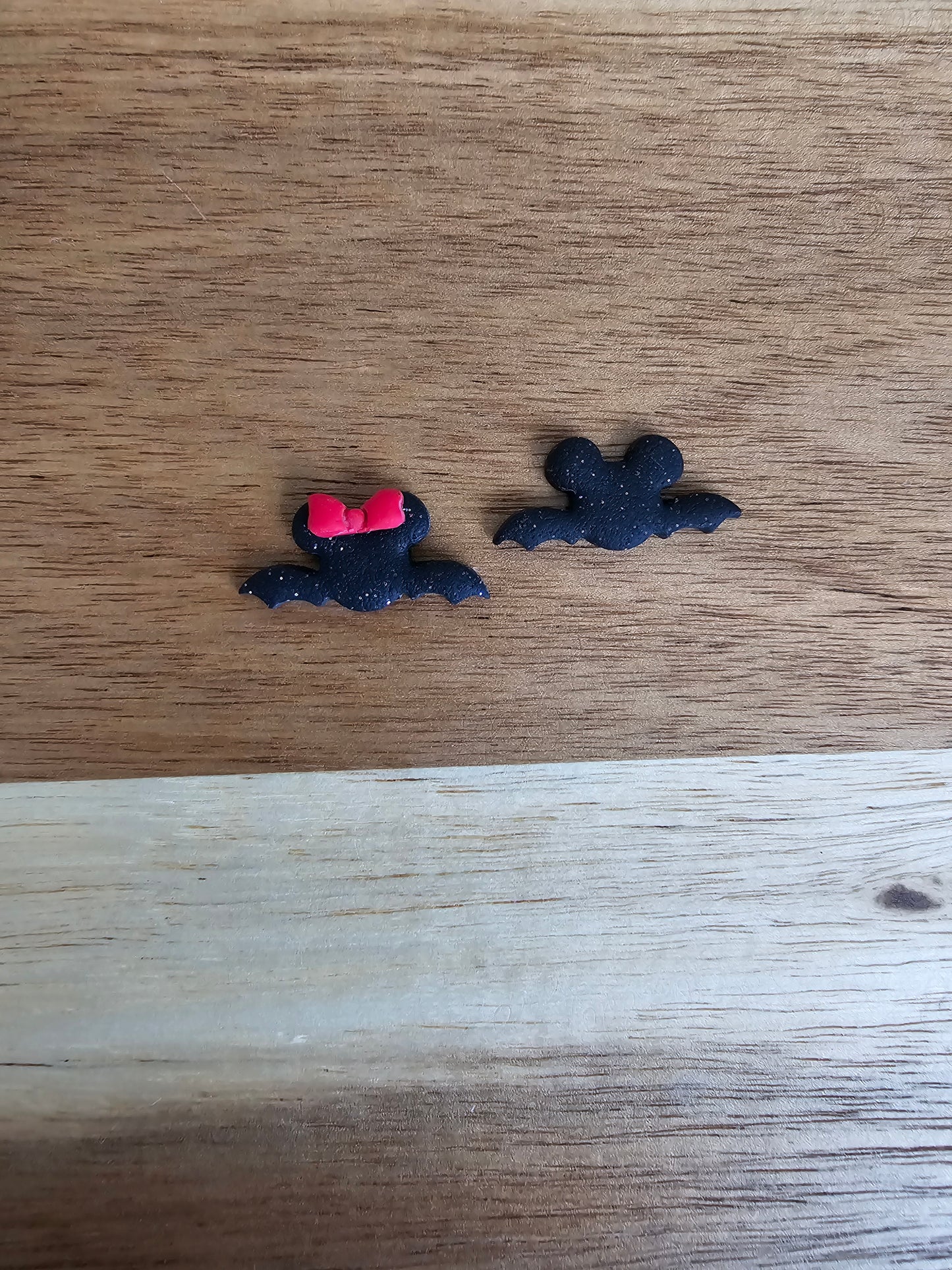 Mouse bat stud earrings