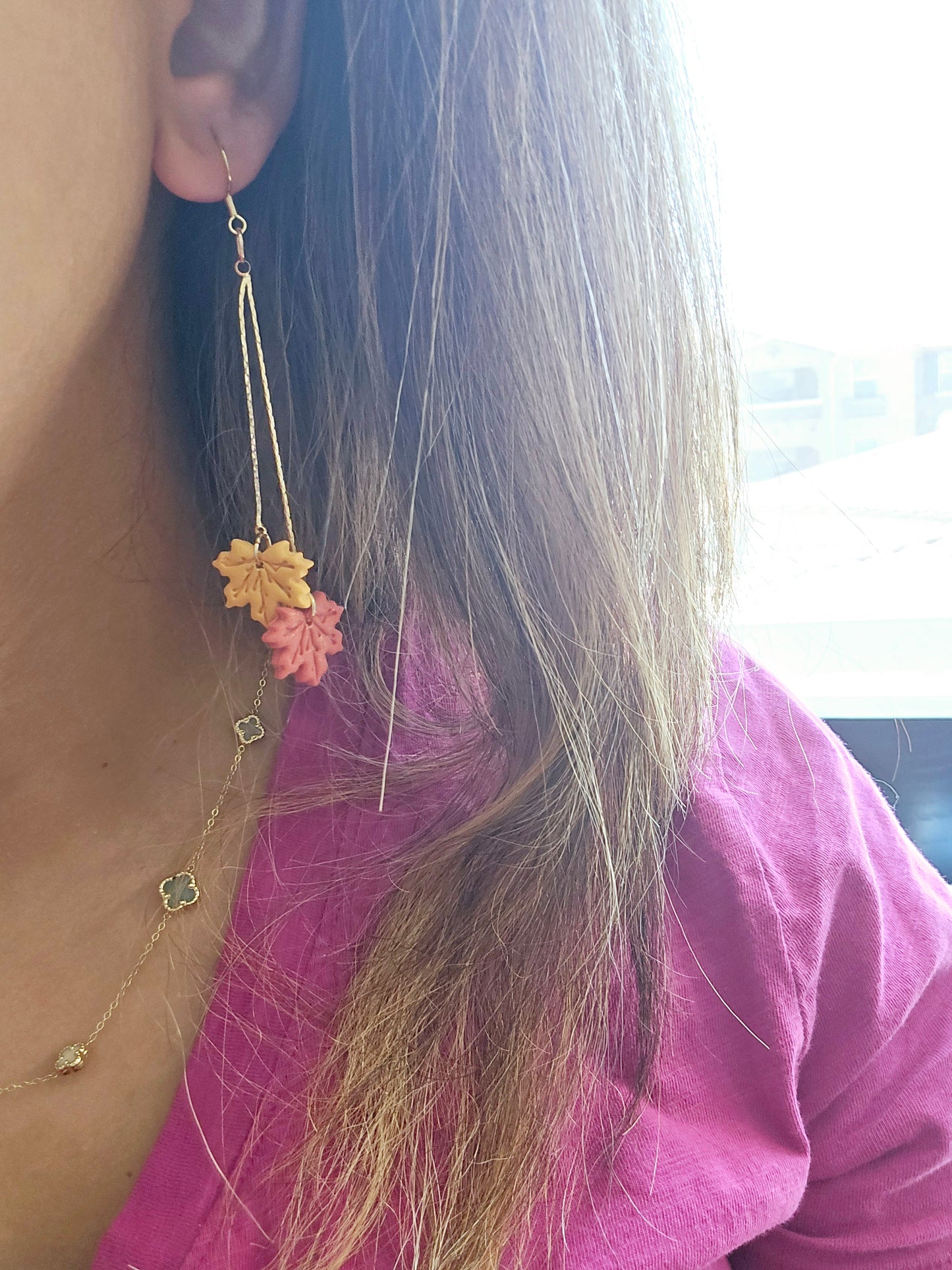 Dangle Leaf earrings