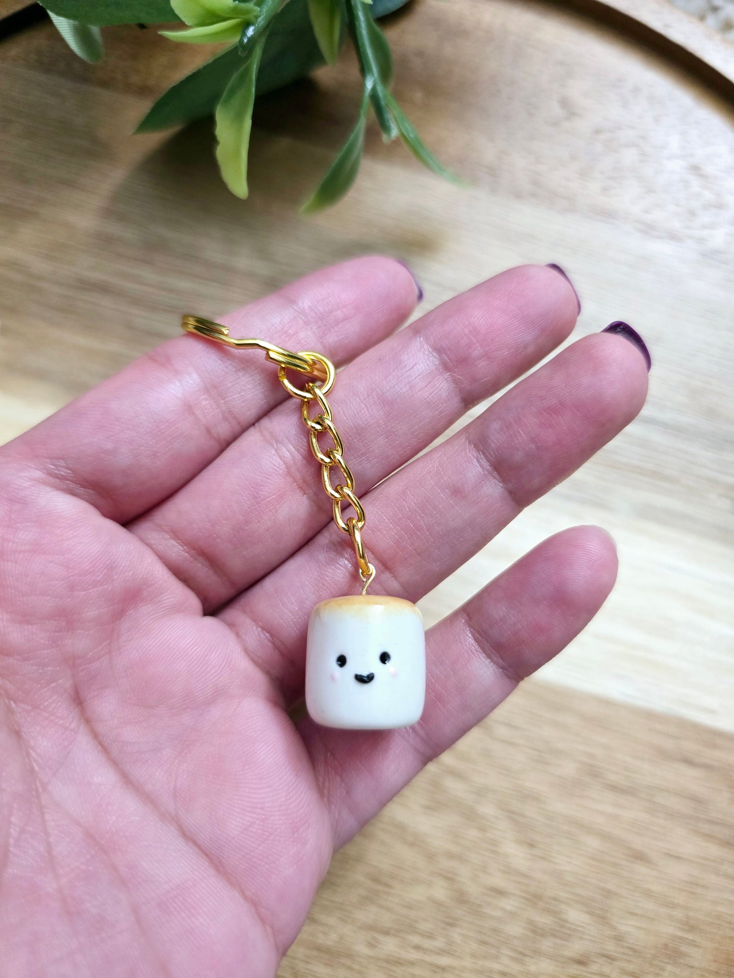 Cute Marshmallow keychain