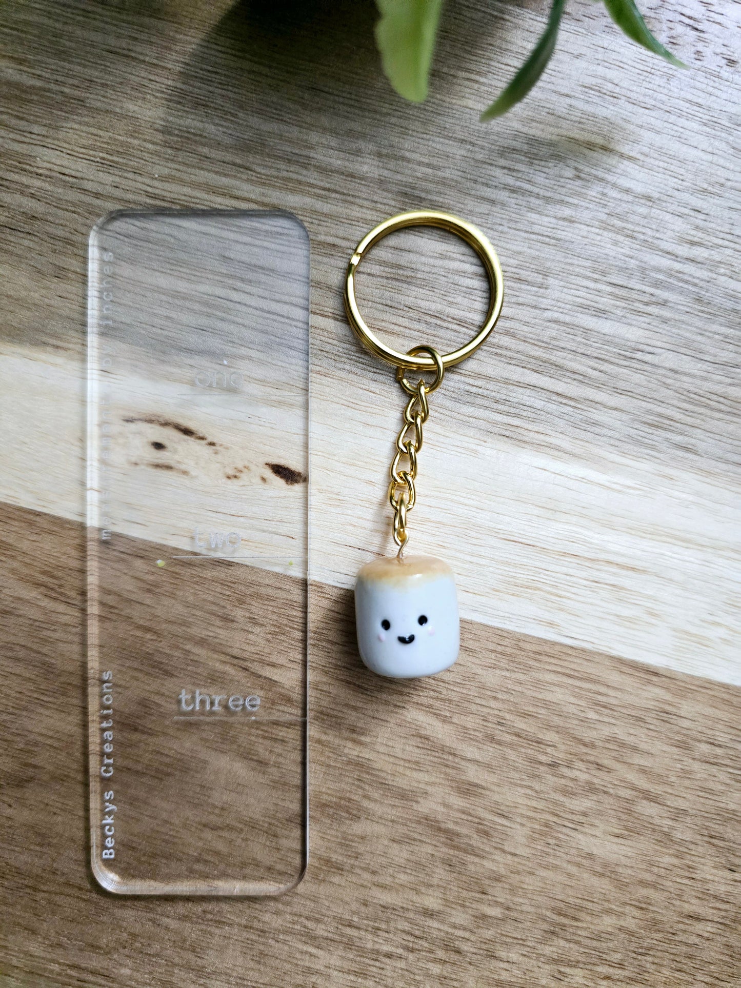 Cute Marshmallow keychain