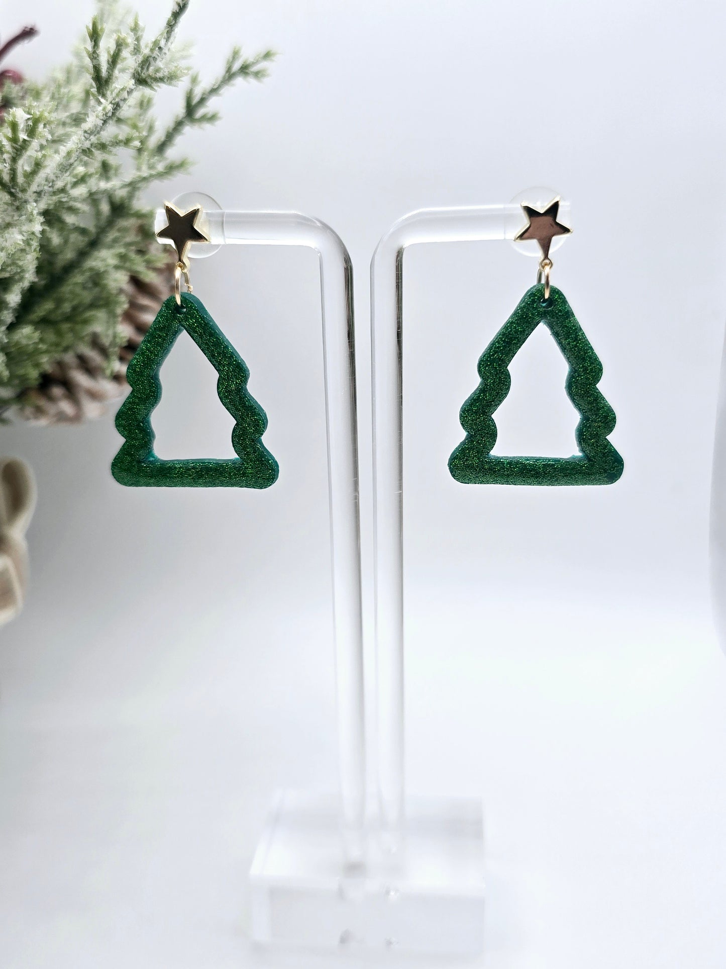 Glitter Christmas tree Dangle