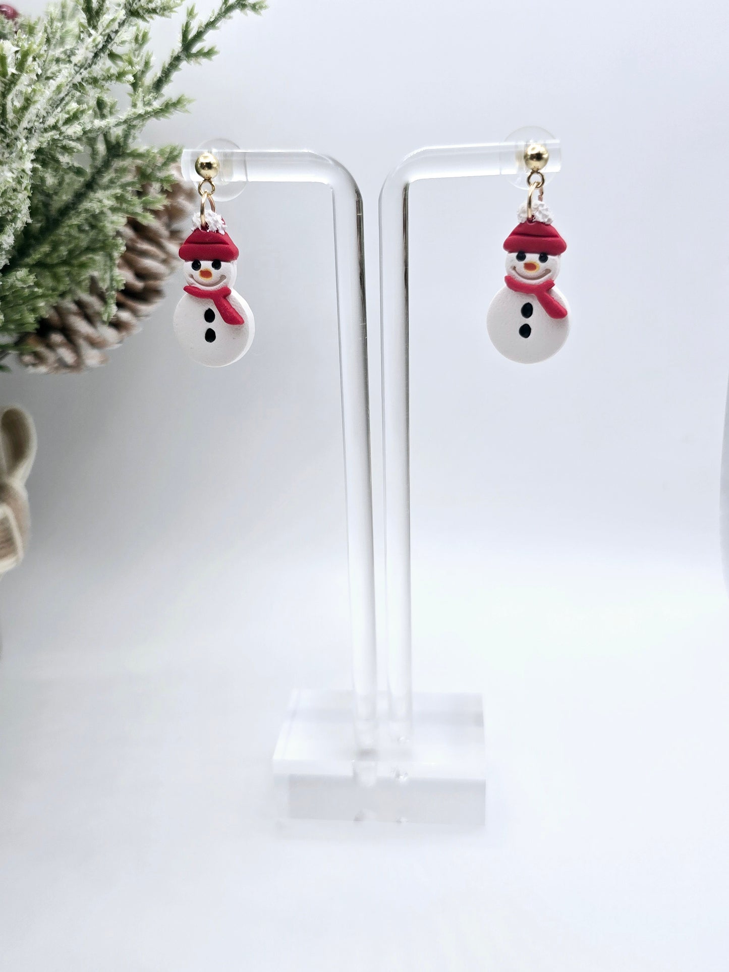 Snow man earrings