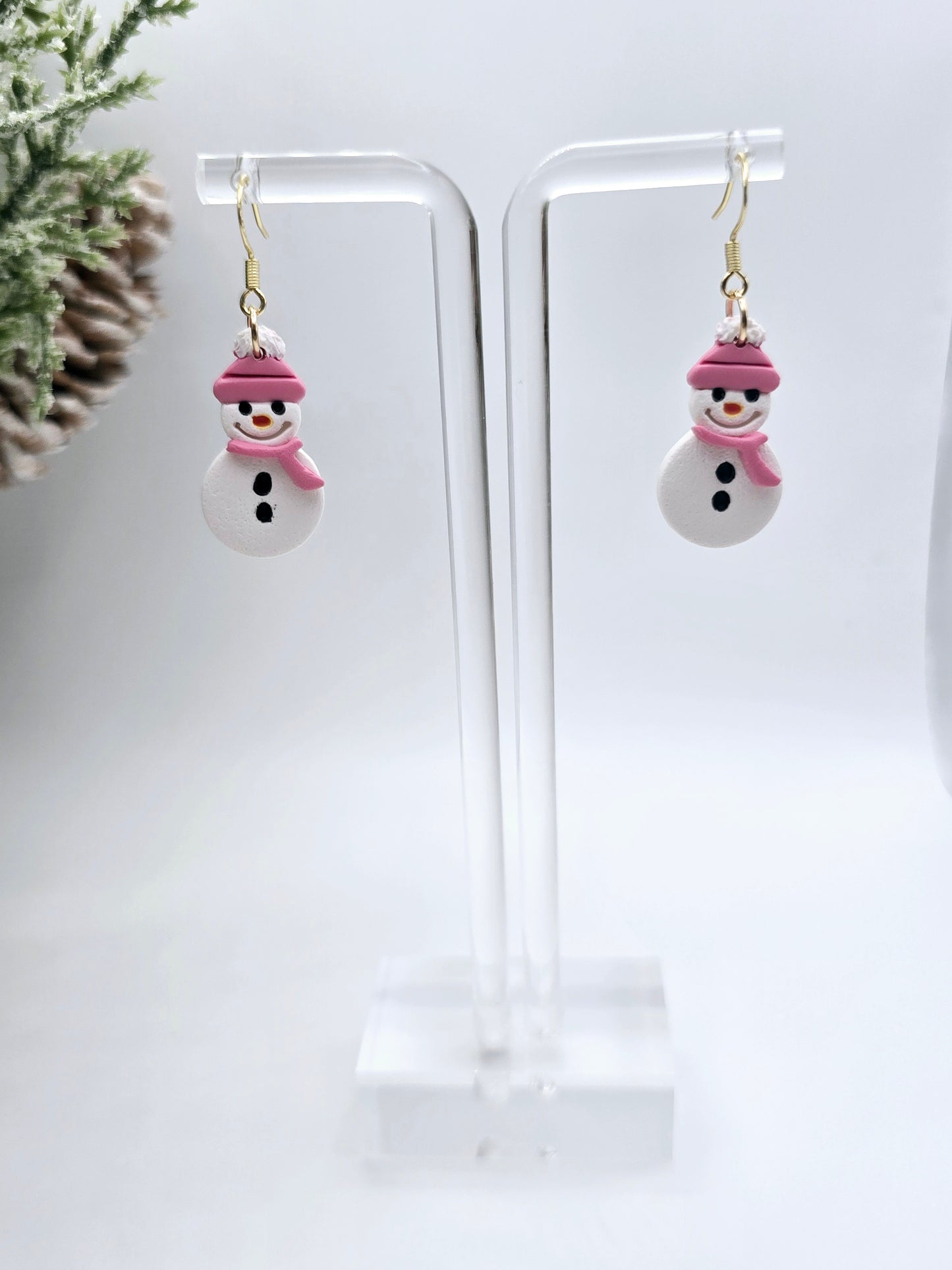 Snow man earrings