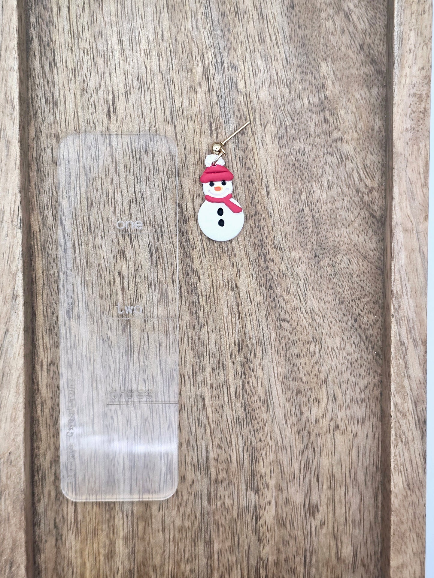 Snow man earrings