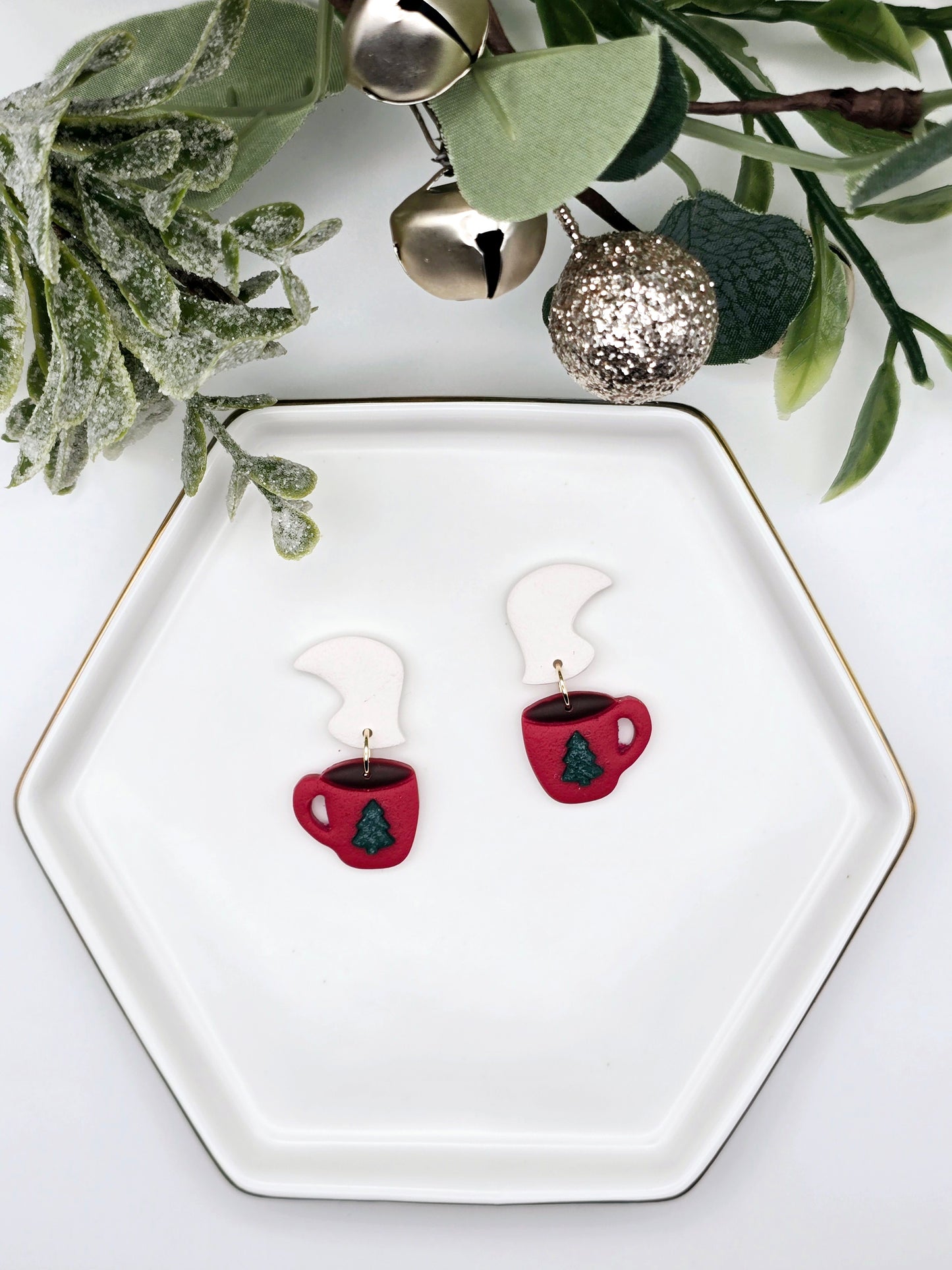 Hot cocoa dangle earrings