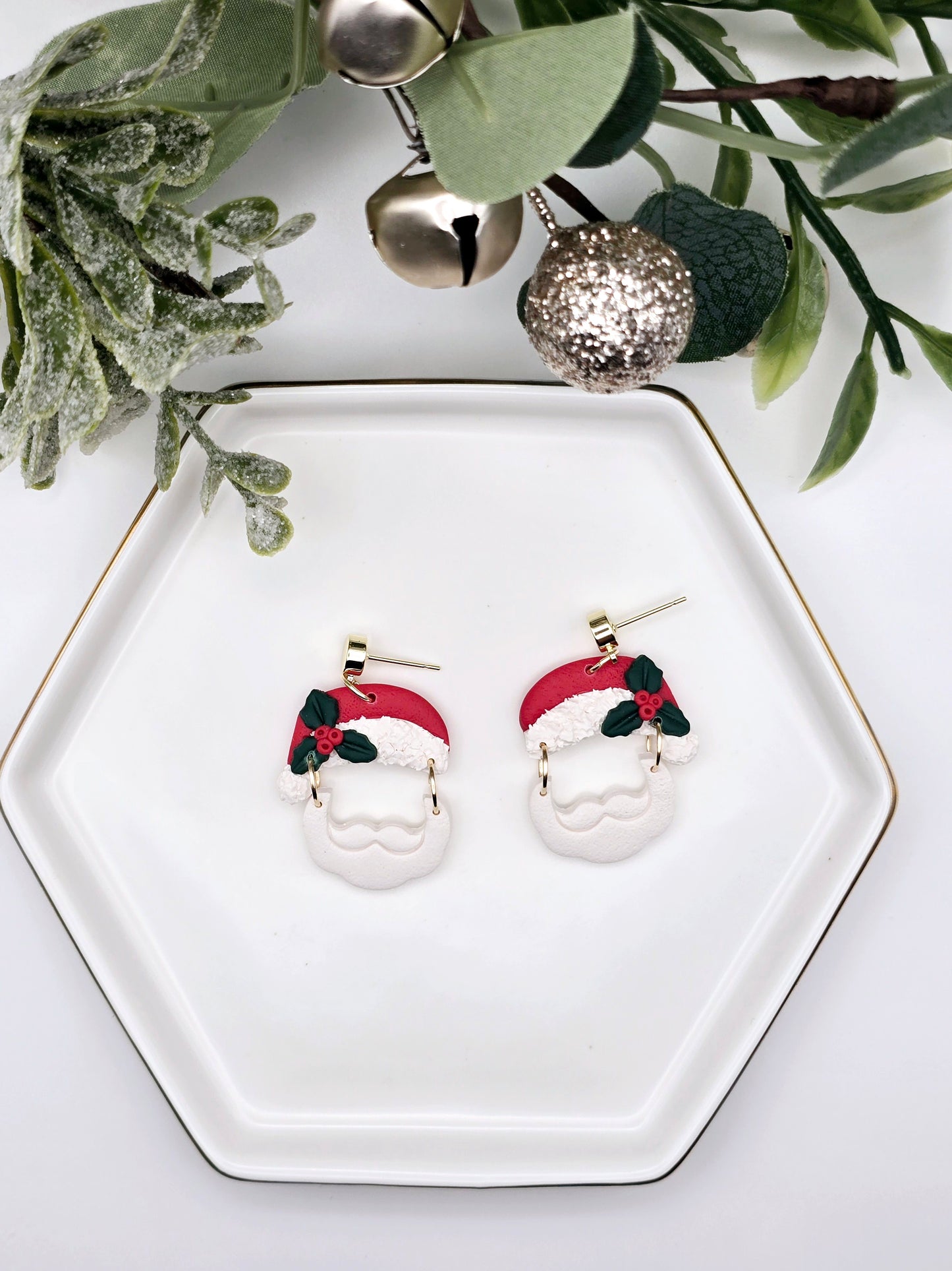 Santa Christmas earrings