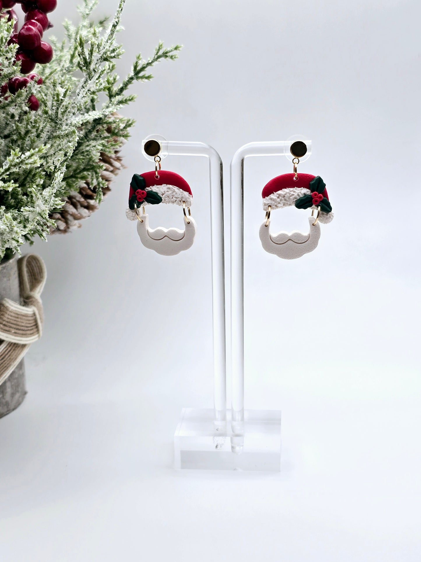 Santa Christmas earrings